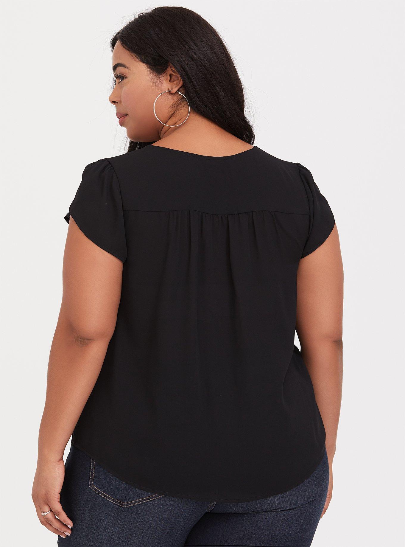 Plus Size - Georgette Tulip Sleeve Blouse - Torrid
