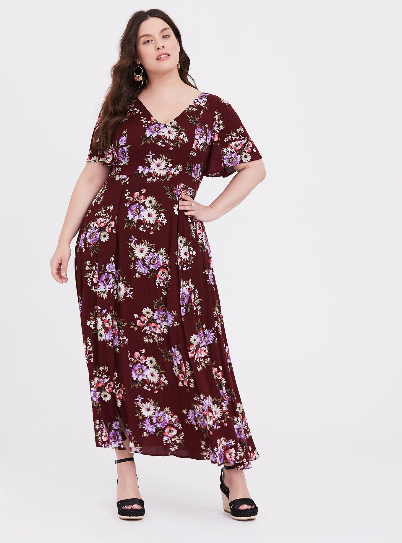 Torrid burgundy clearance dress