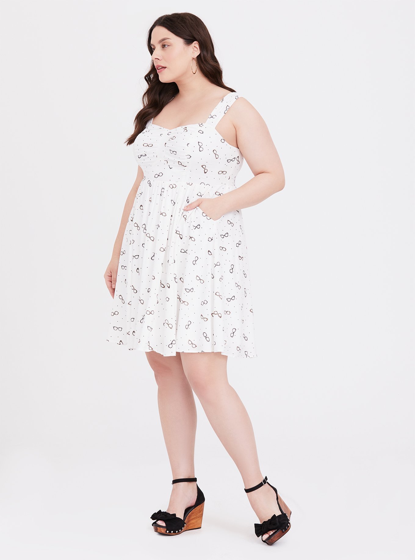 Plus Size - Mini Challis Skater Dress - Torrid
