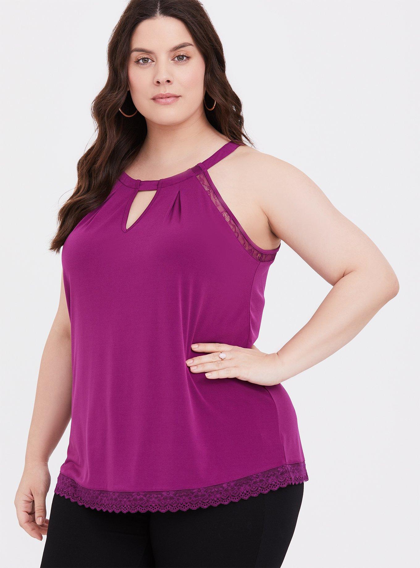 Plus Size - Studio Knit High Neck Keyhole Top - Torrid