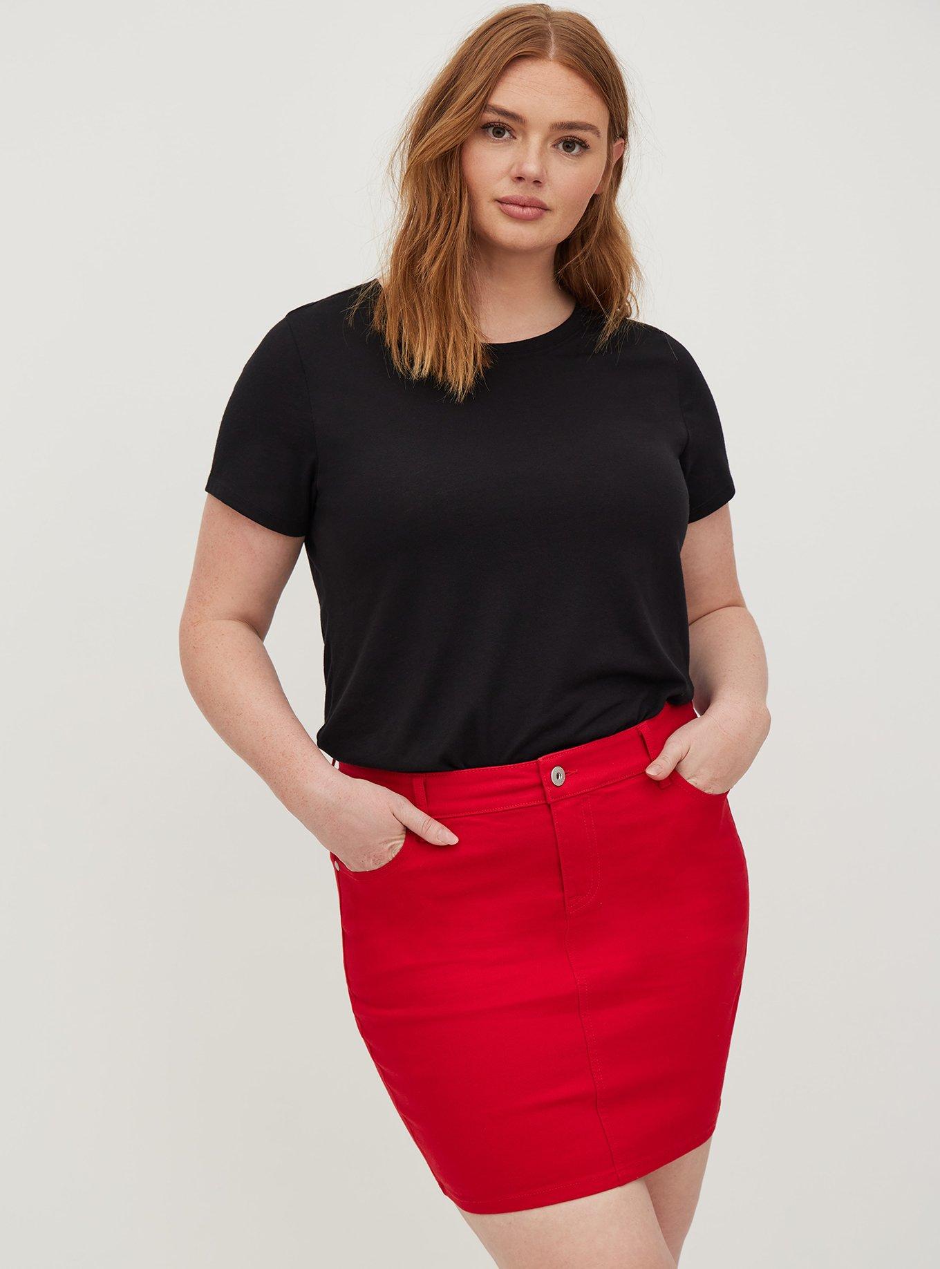 Plus size hotsell red skirt 6x6