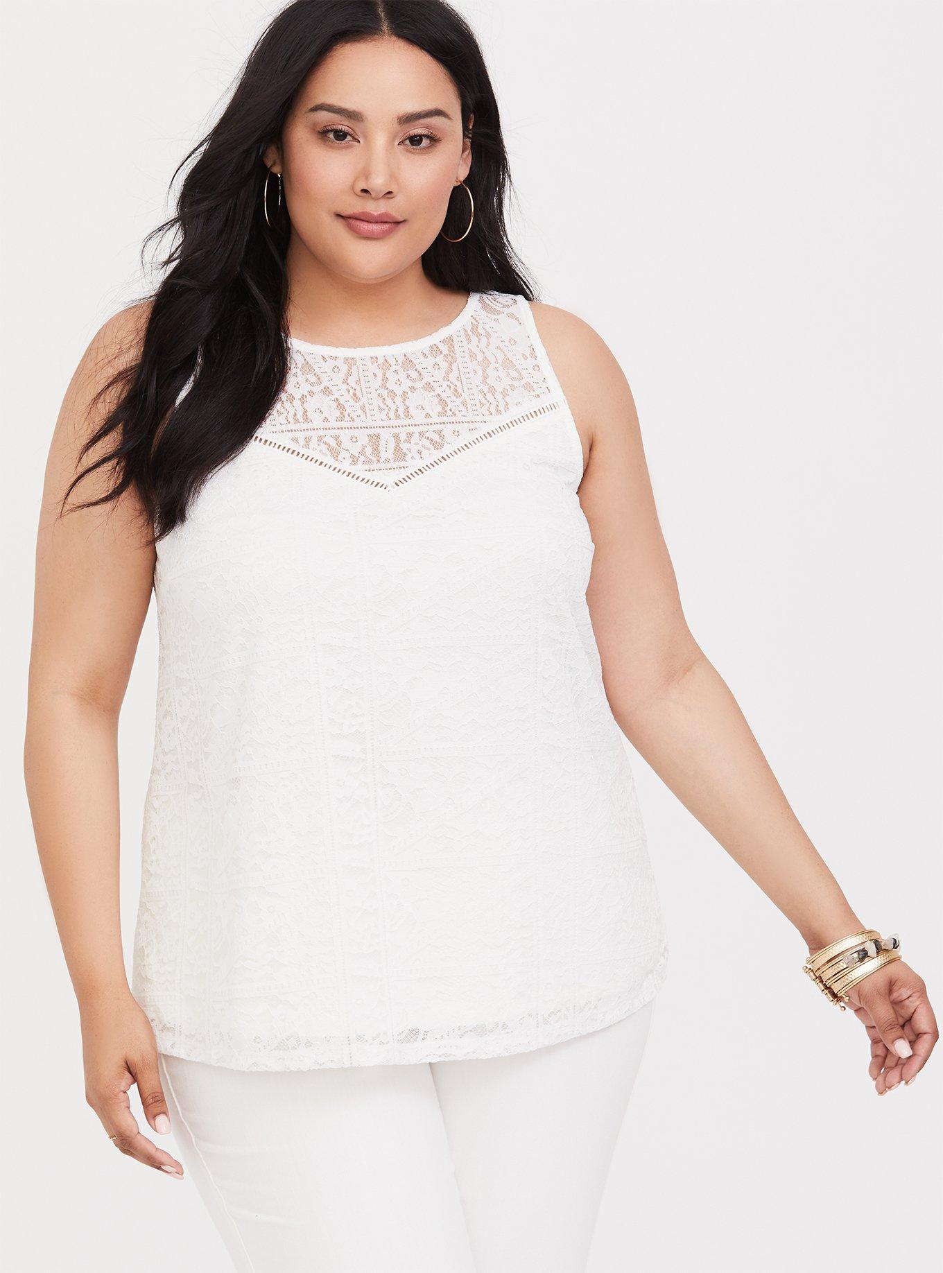 Torrid white deals lace top