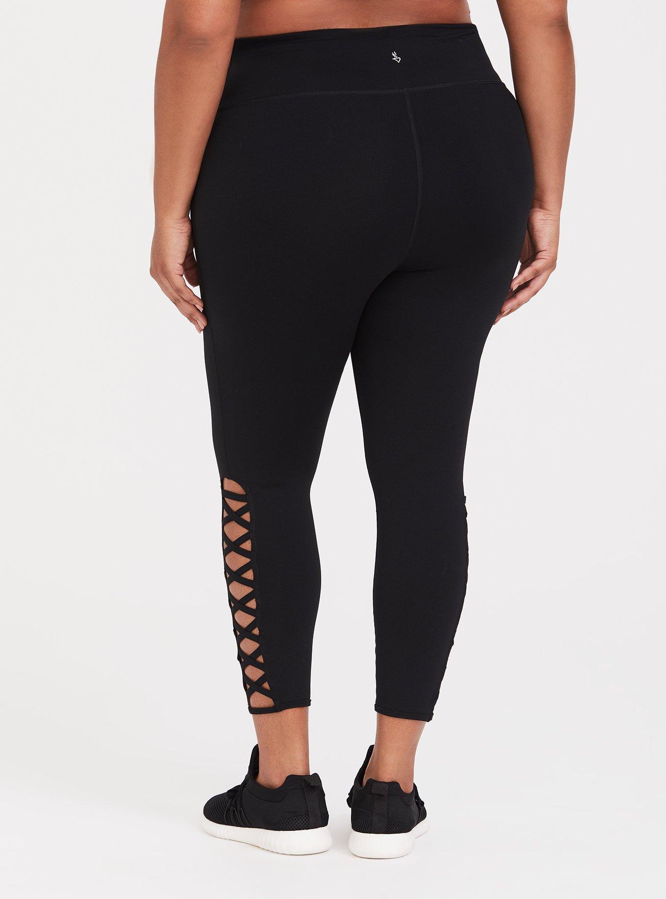 Performance Core Crop Lattice Detail Active Legging, DEEP BLACK, alternate