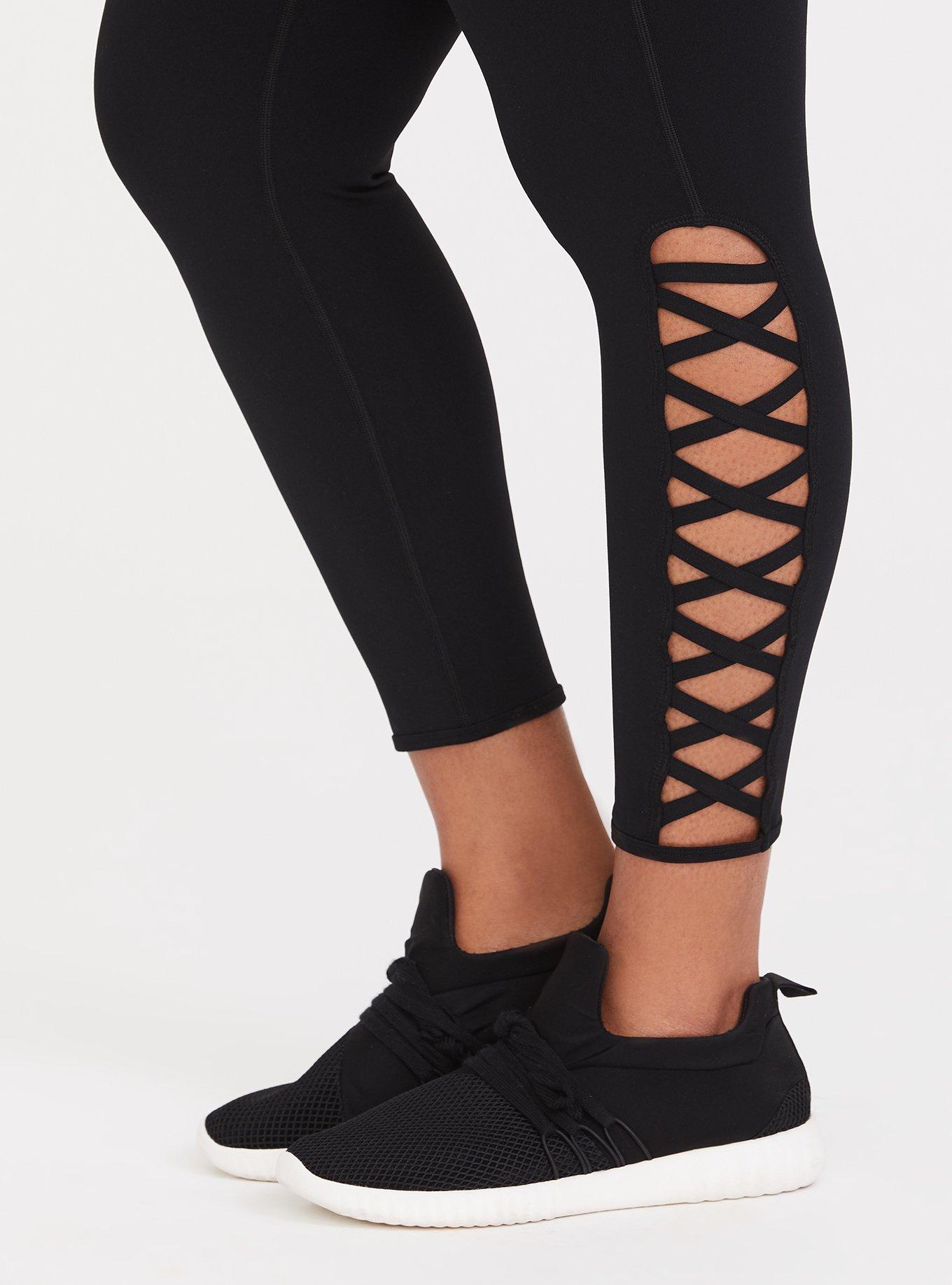 Performance Core Crop Lattice Detail Active Legging, DEEP BLACK, alternate