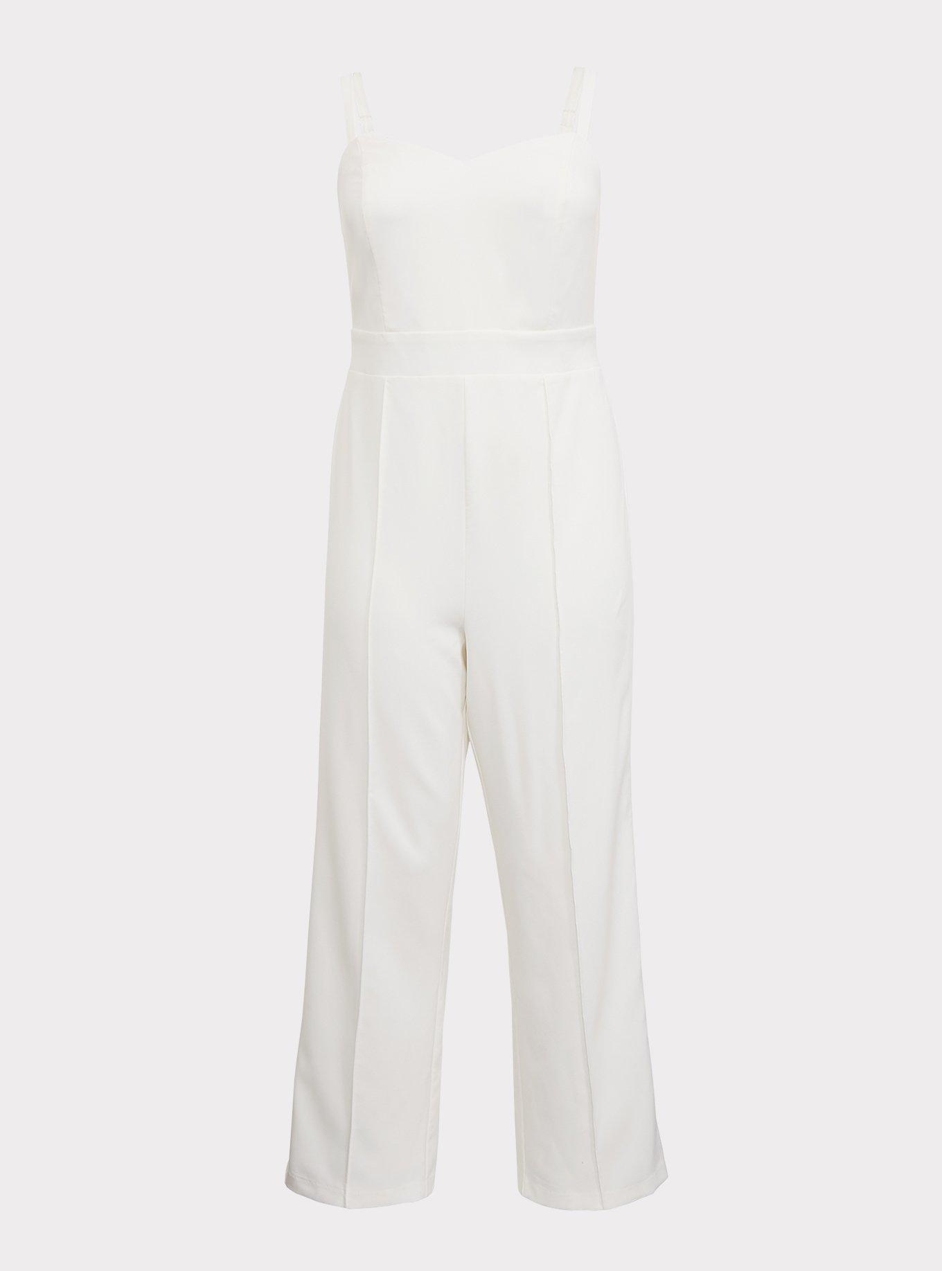 Special Occasion Ivory Wide Leg Jumpsuit, , hi-res