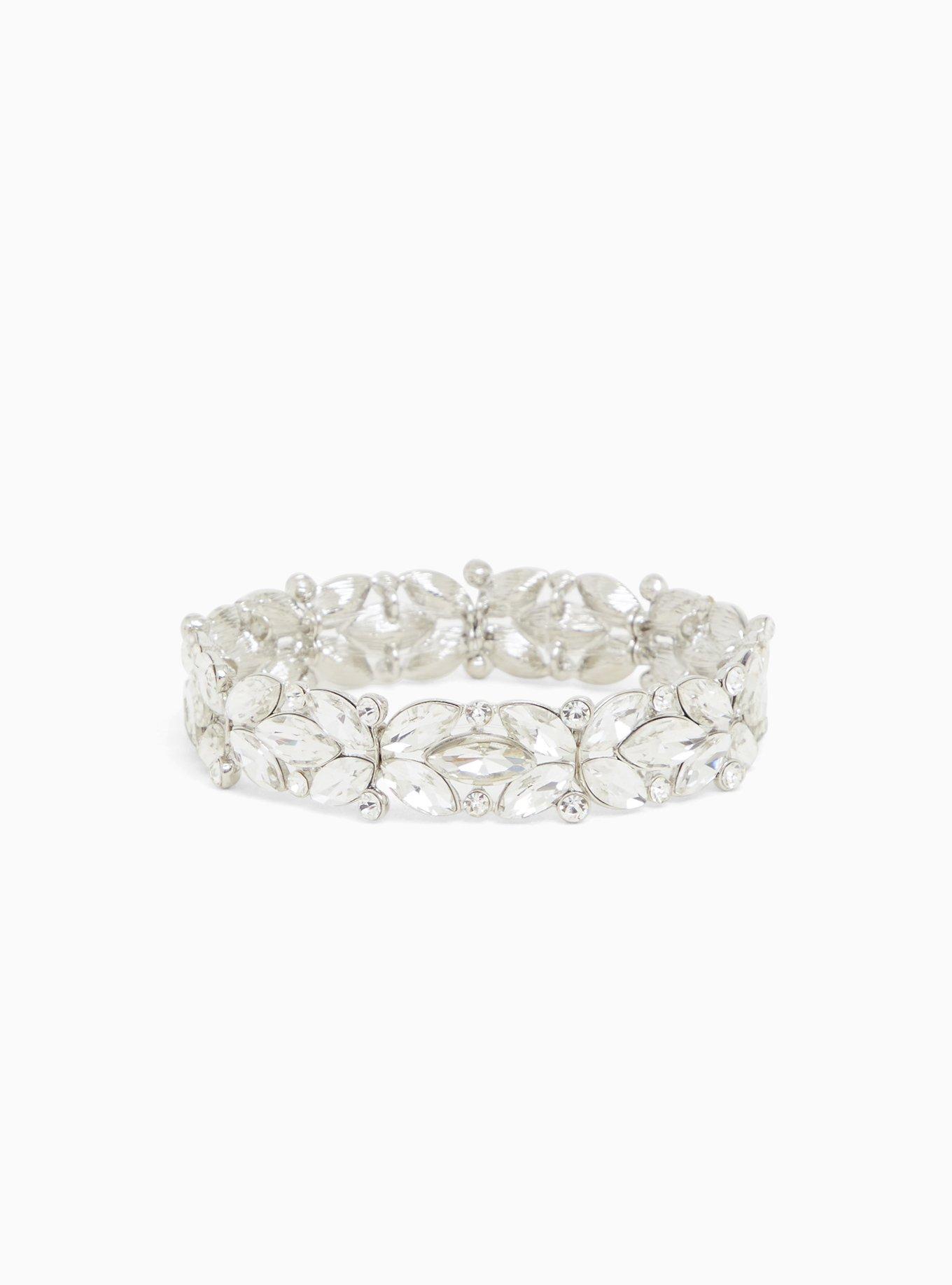 Rhinestone Stretch Bracelet, , alternate