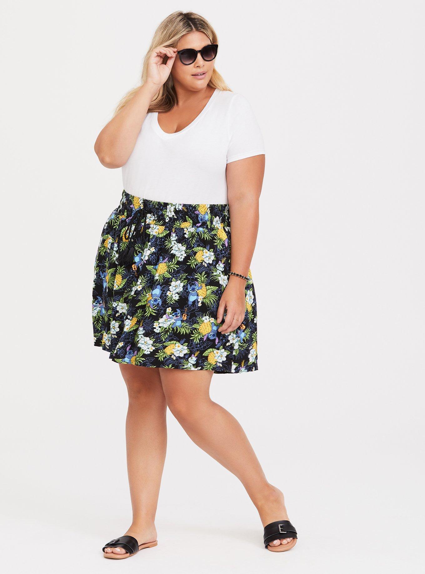 Disney Lilo & Stitch Tropical Challis Mini Skirt, NONEC, alternate