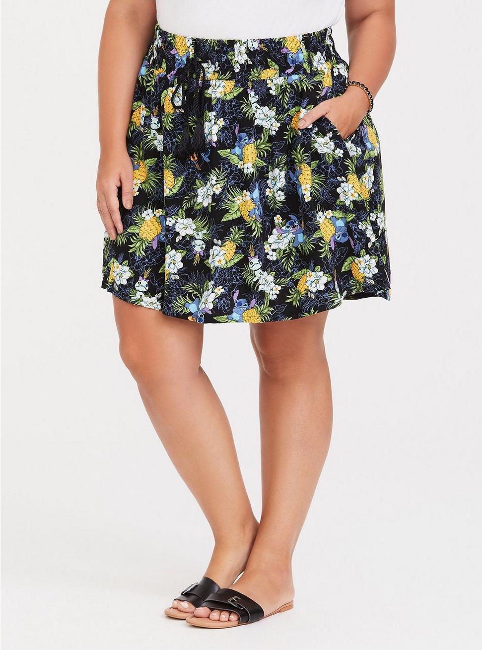 Disney Lilo & Stitch Tropical Challis Mini Skirt, NONEC, hi-res