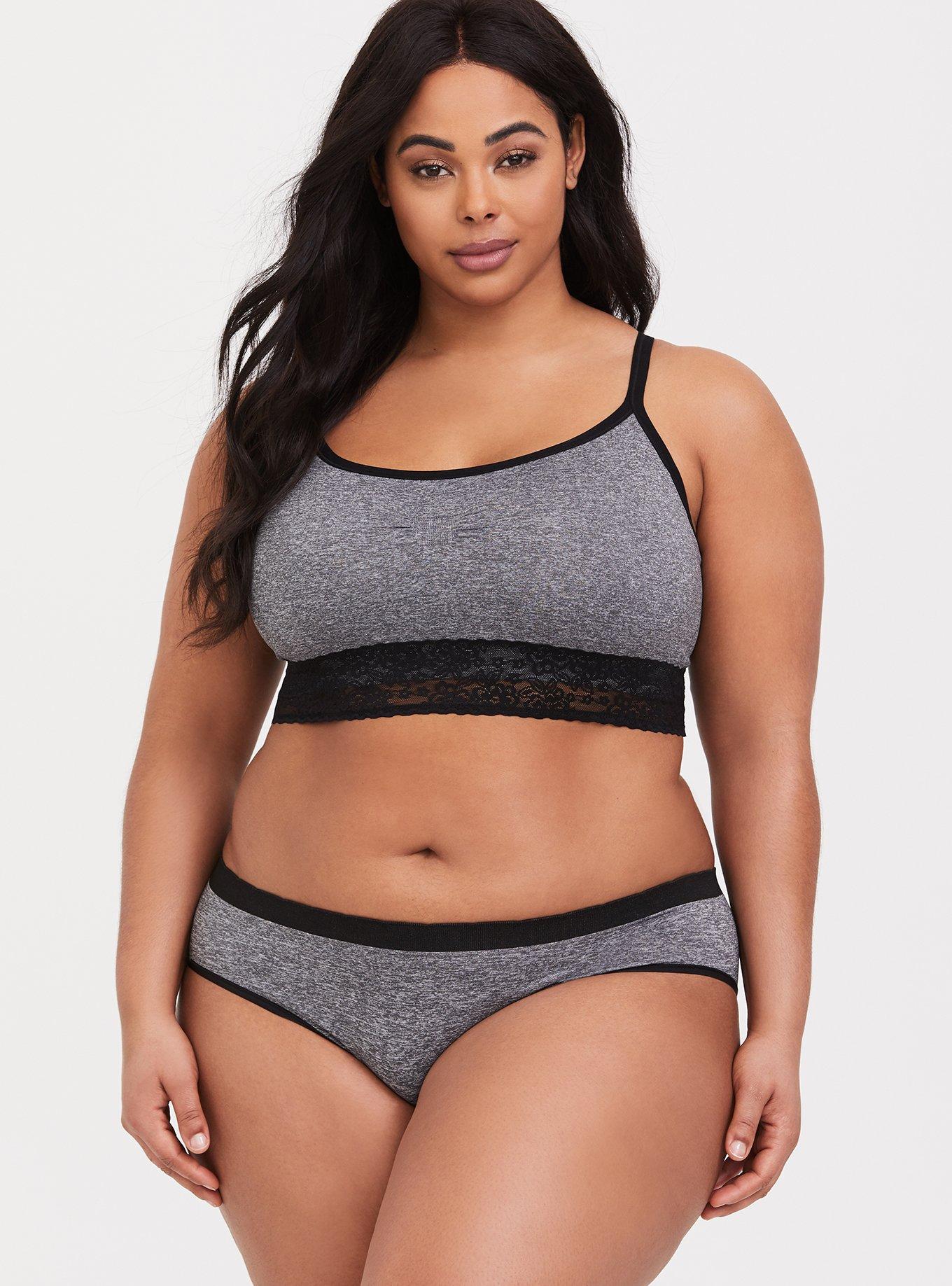 torrid women bra bralette lace gray size 2