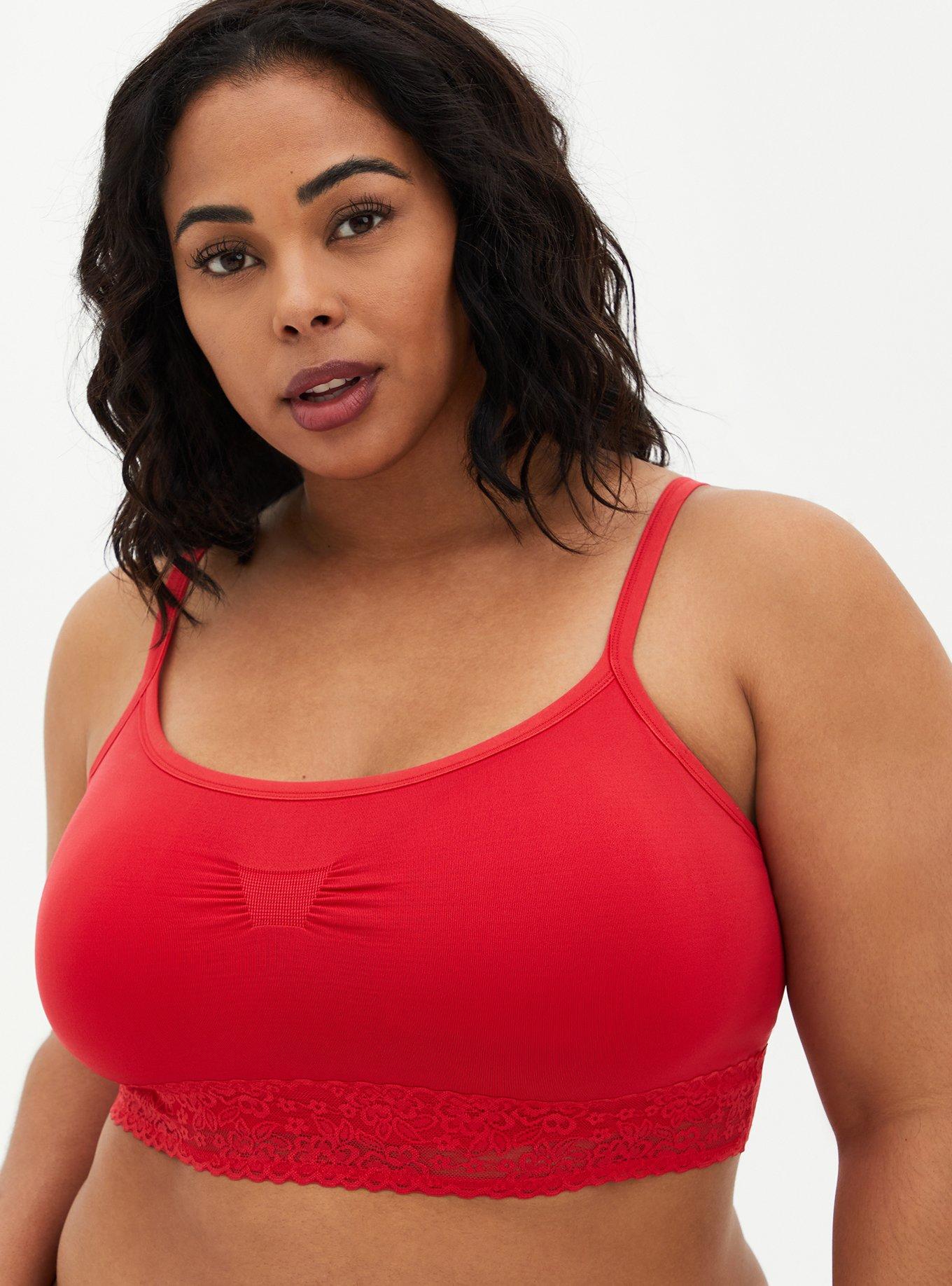 Plus Size - Lightly Lined Seamless Lace Band Bralette - Torrid