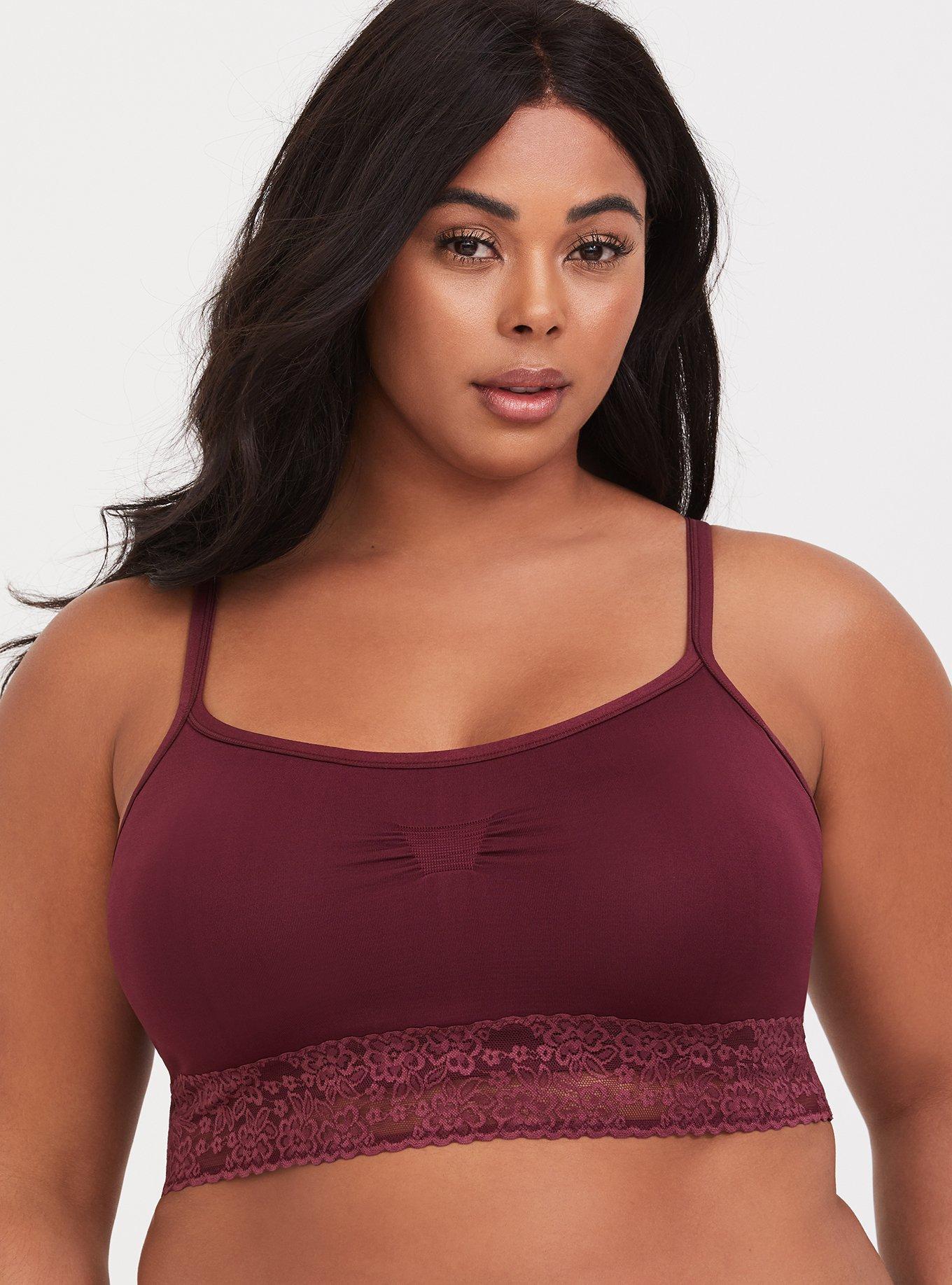 Hoppy Poppy! Seamless Lightly-Lined Lace Bralette in Black