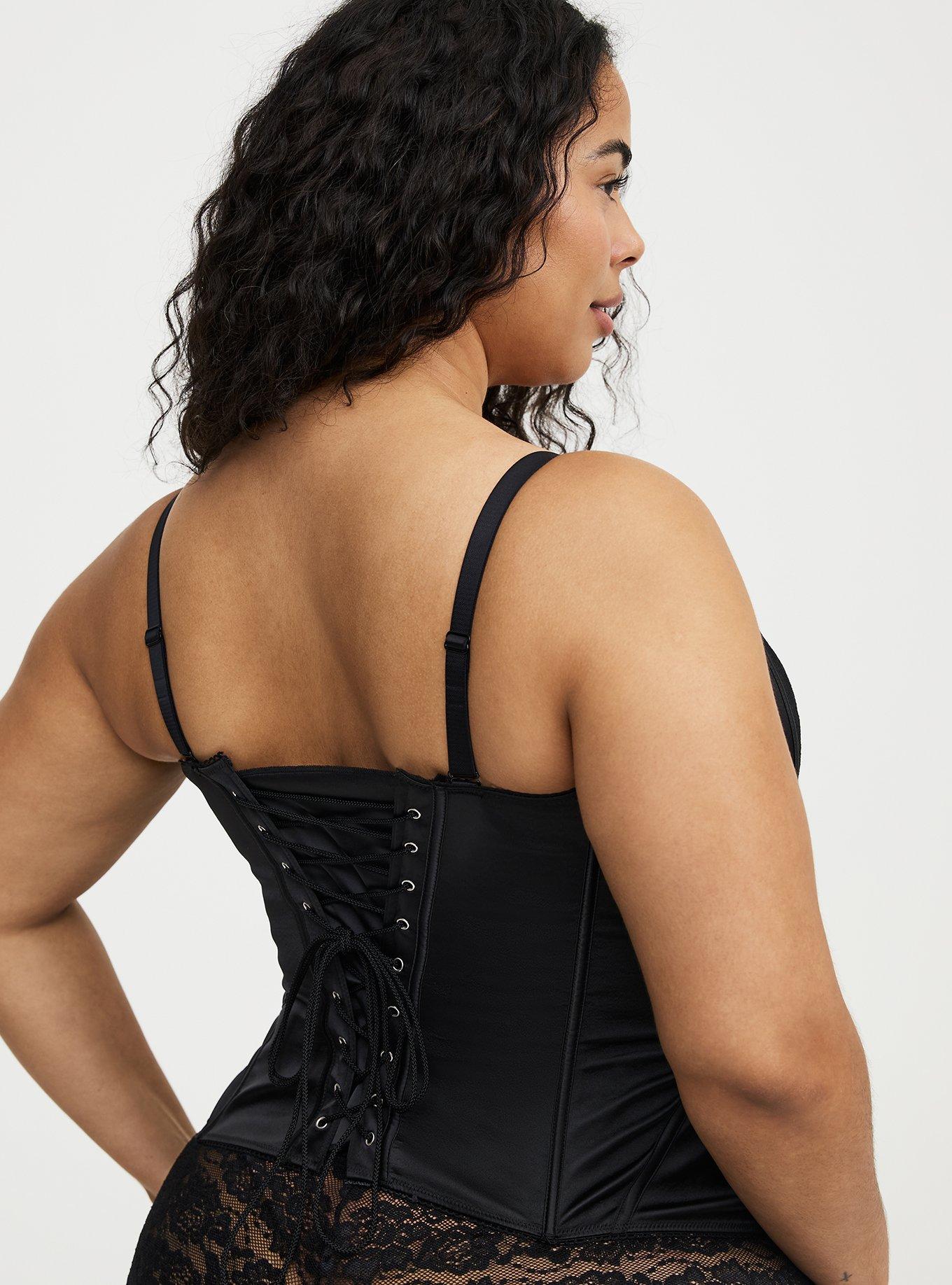 Satin Corset With Hook Front