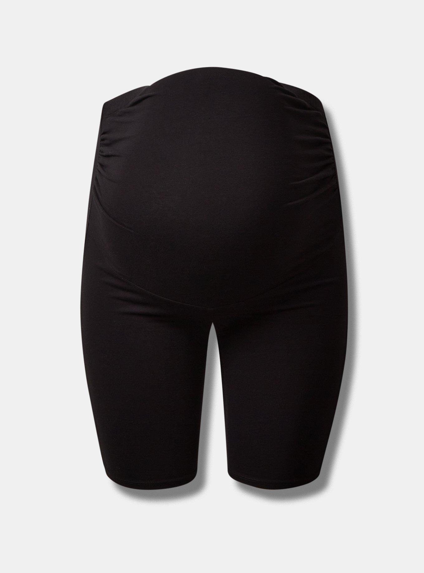 Plus Size Black TUMMY CONTROL Soft Touch Cycling Shorts