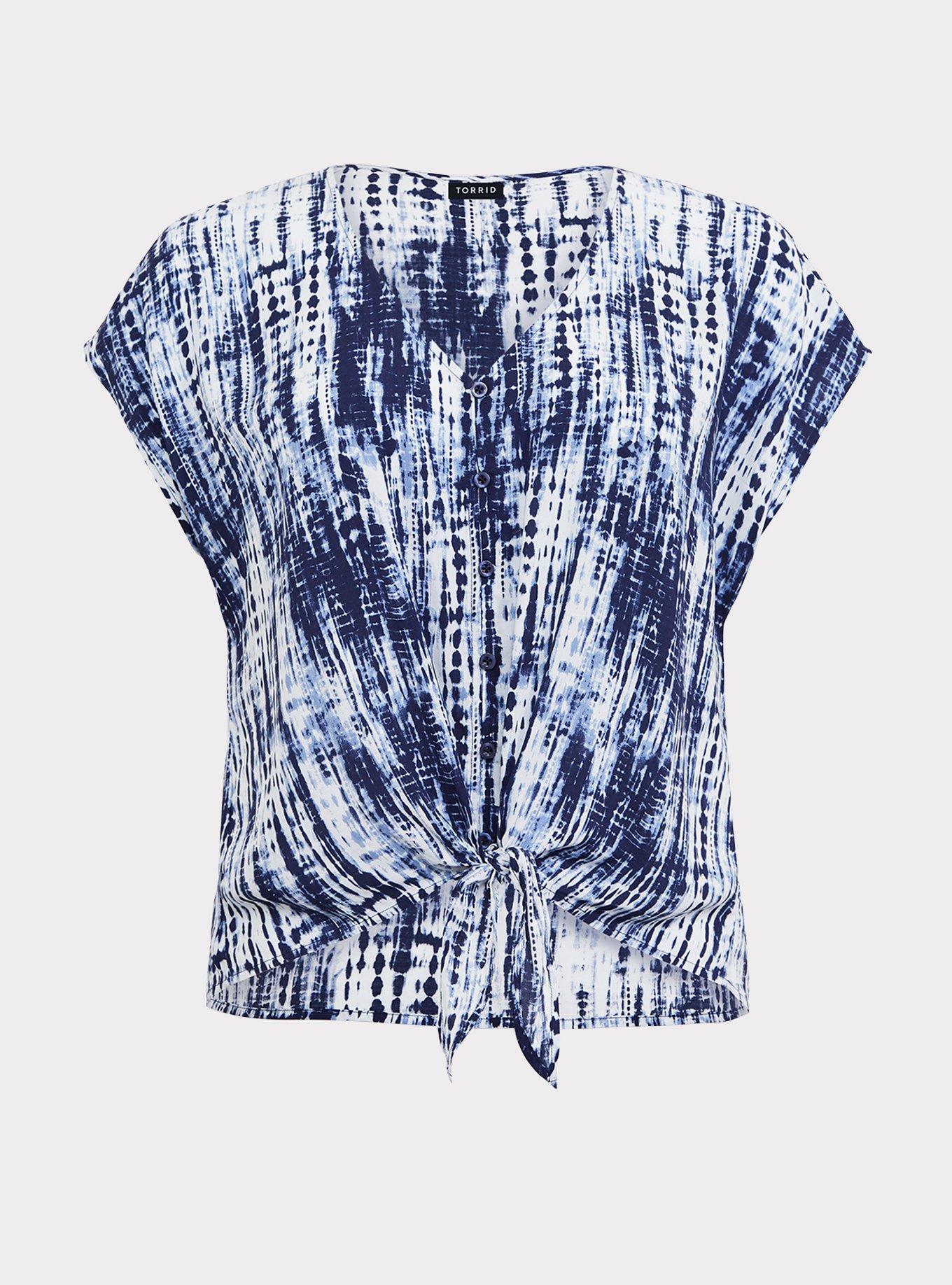 Challis Tie-Front Dolman Midi Top