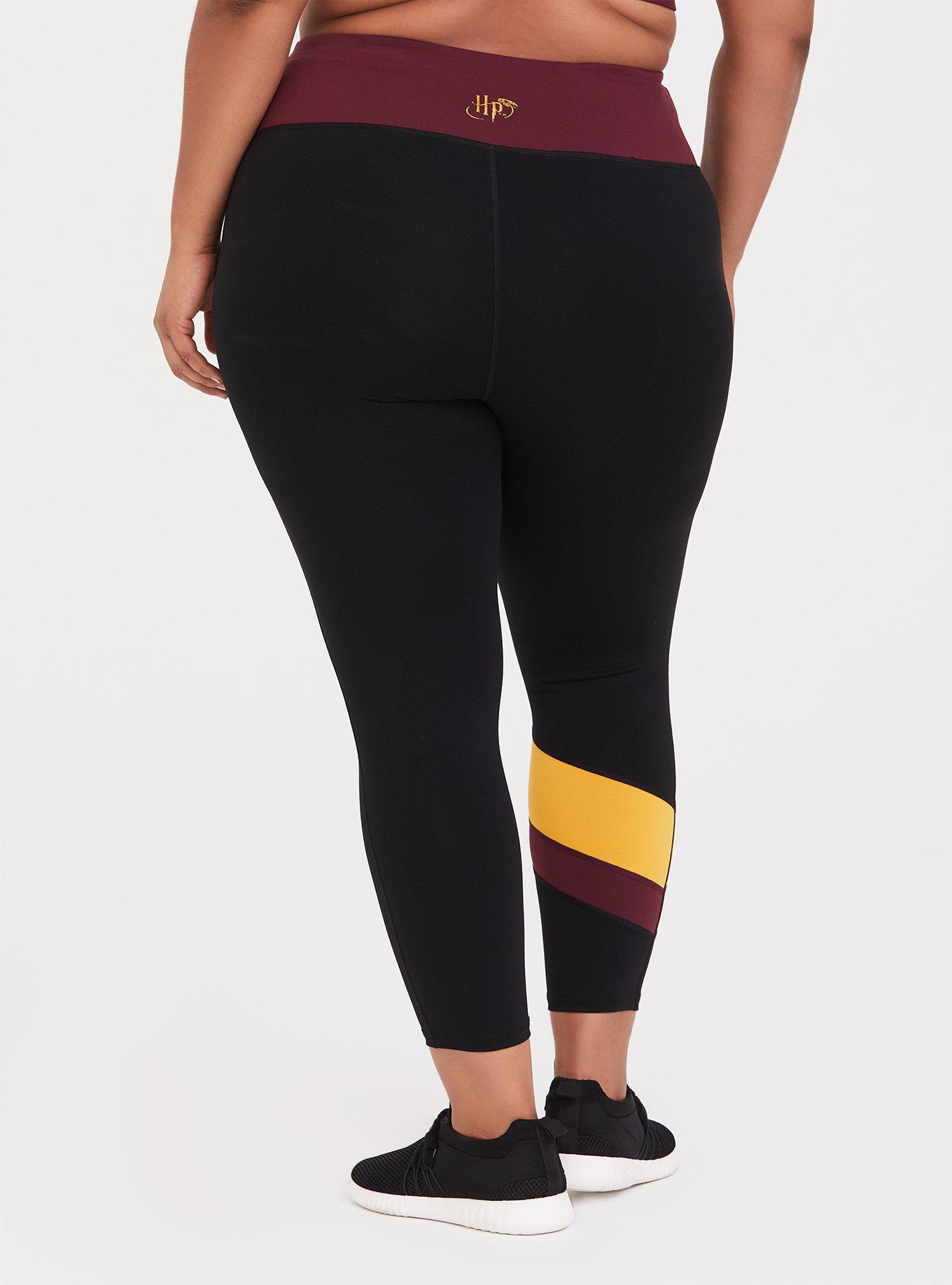 Plus Size - Harry Potter 07 Seeker Black & Burgundy Crop Active Legging -  Torrid