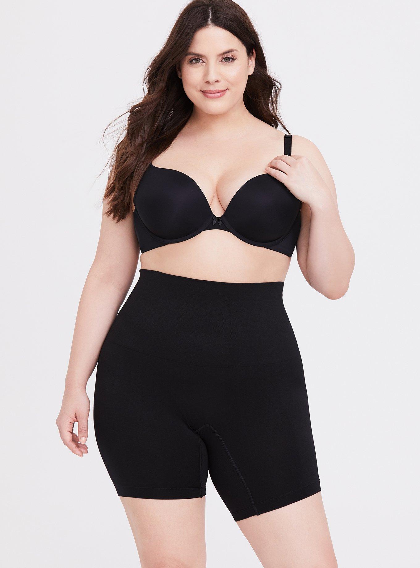 Plus Size Seamless Smooth High-Rise Bike Short, RICH BLACK, alternate
