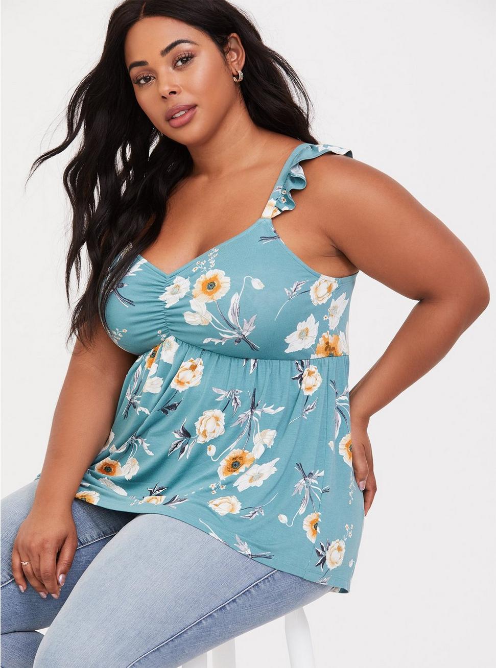 Plus Size - Super Soft Cinched Front Babydoll Cami - Torrid Plus Size - Super Soft Cinched Front Babydoll Cami - Torrid