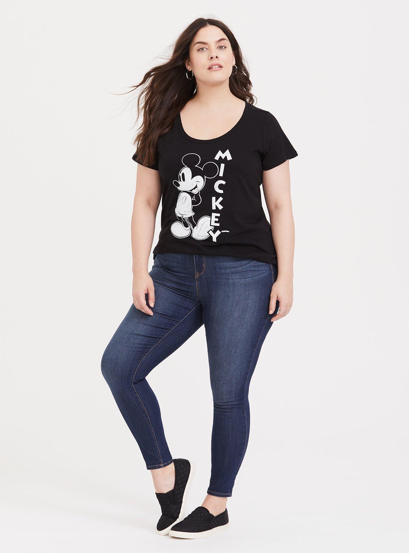 Plus Size - Disney Mickey Mouse Slim Fit Tee - Torrid