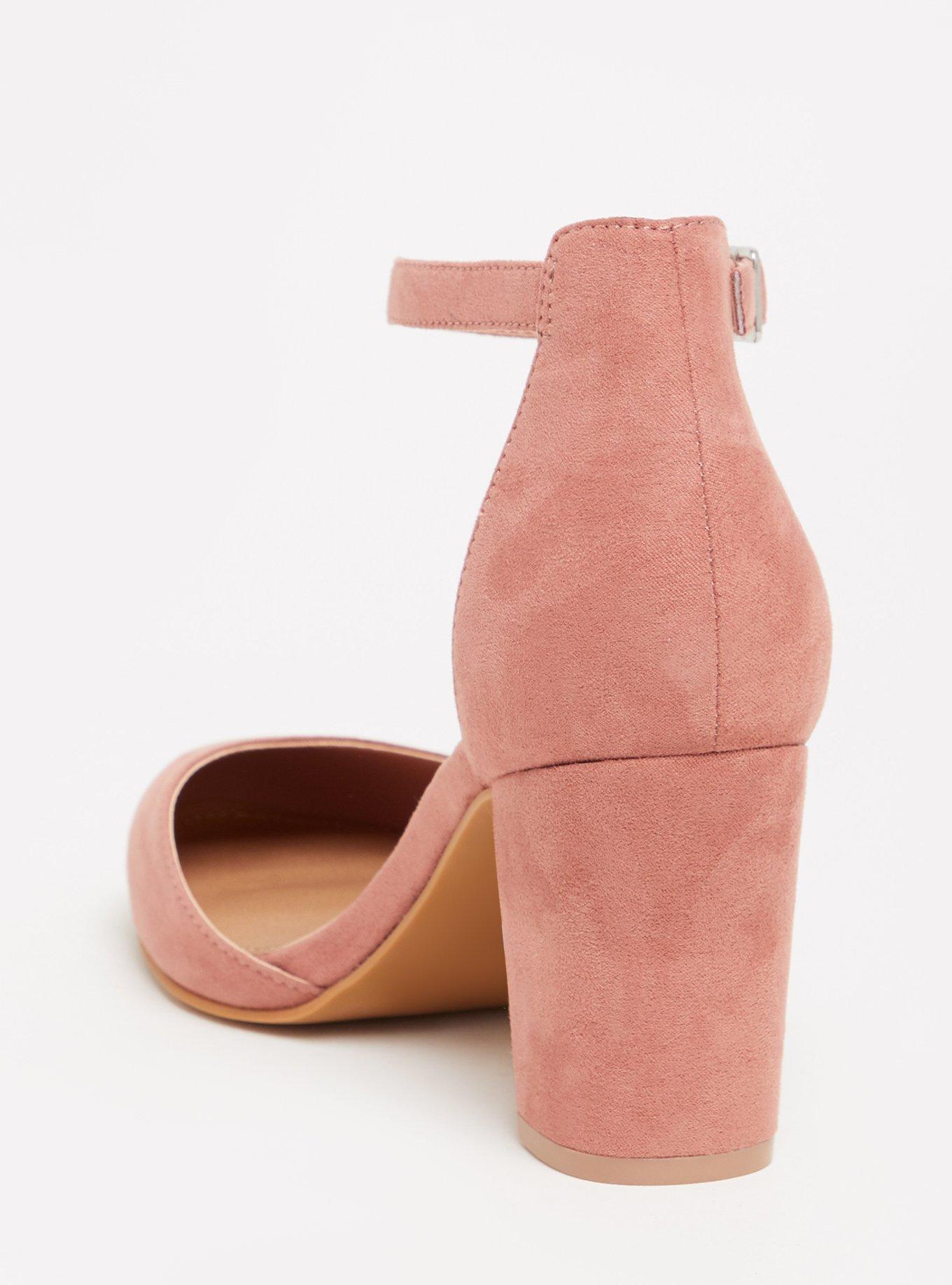 Mauve Pink Faux Suede D'Orsay Ankle Strap Pump (WW), MAUVE, alternate