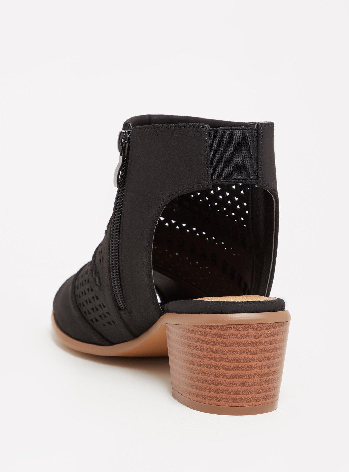 Perforated Cutout Bootie (WW), BLACK, alternate