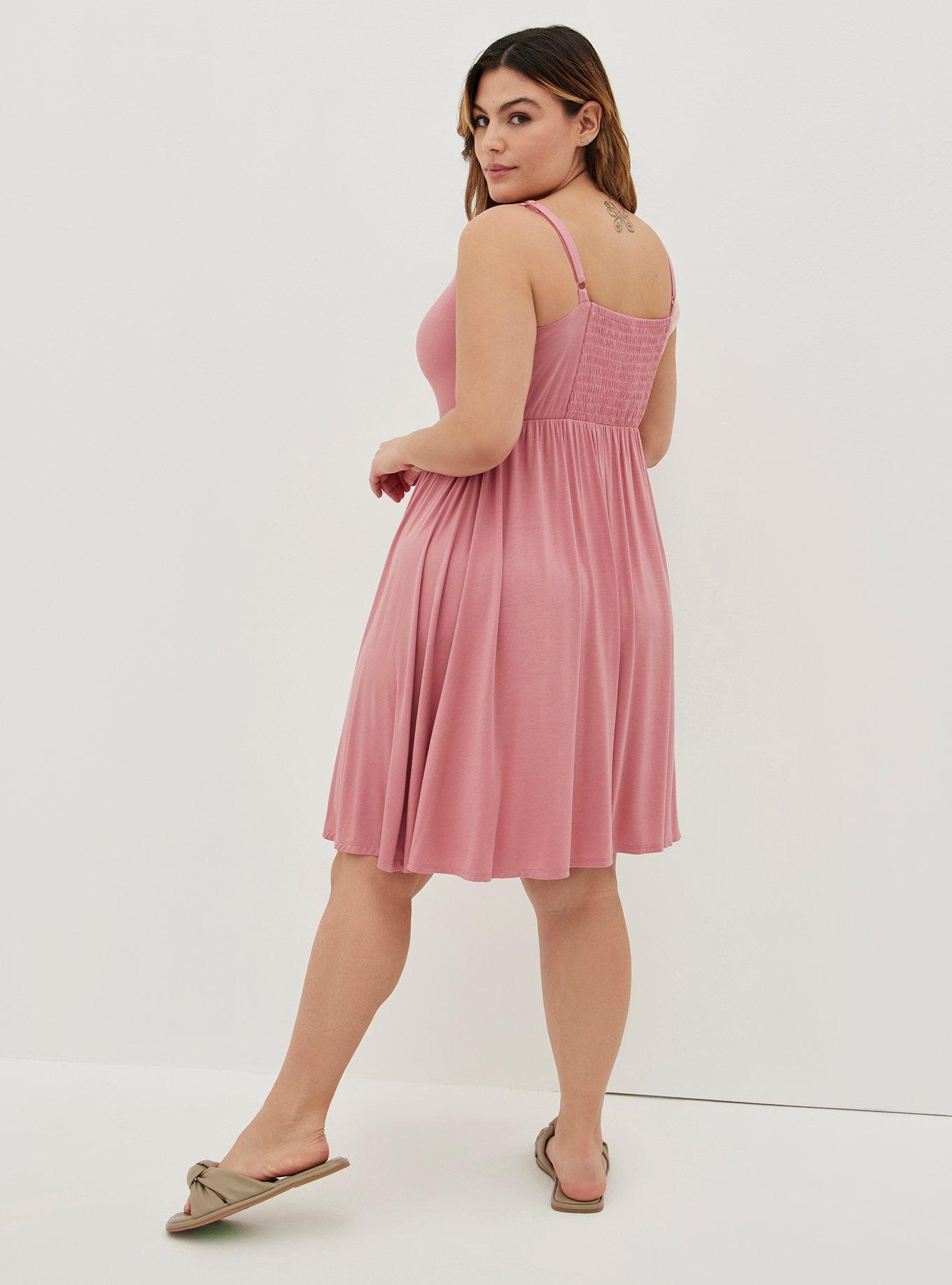 Plus Size - Mini Super Soft Bow Front Skater Dress - Torrid