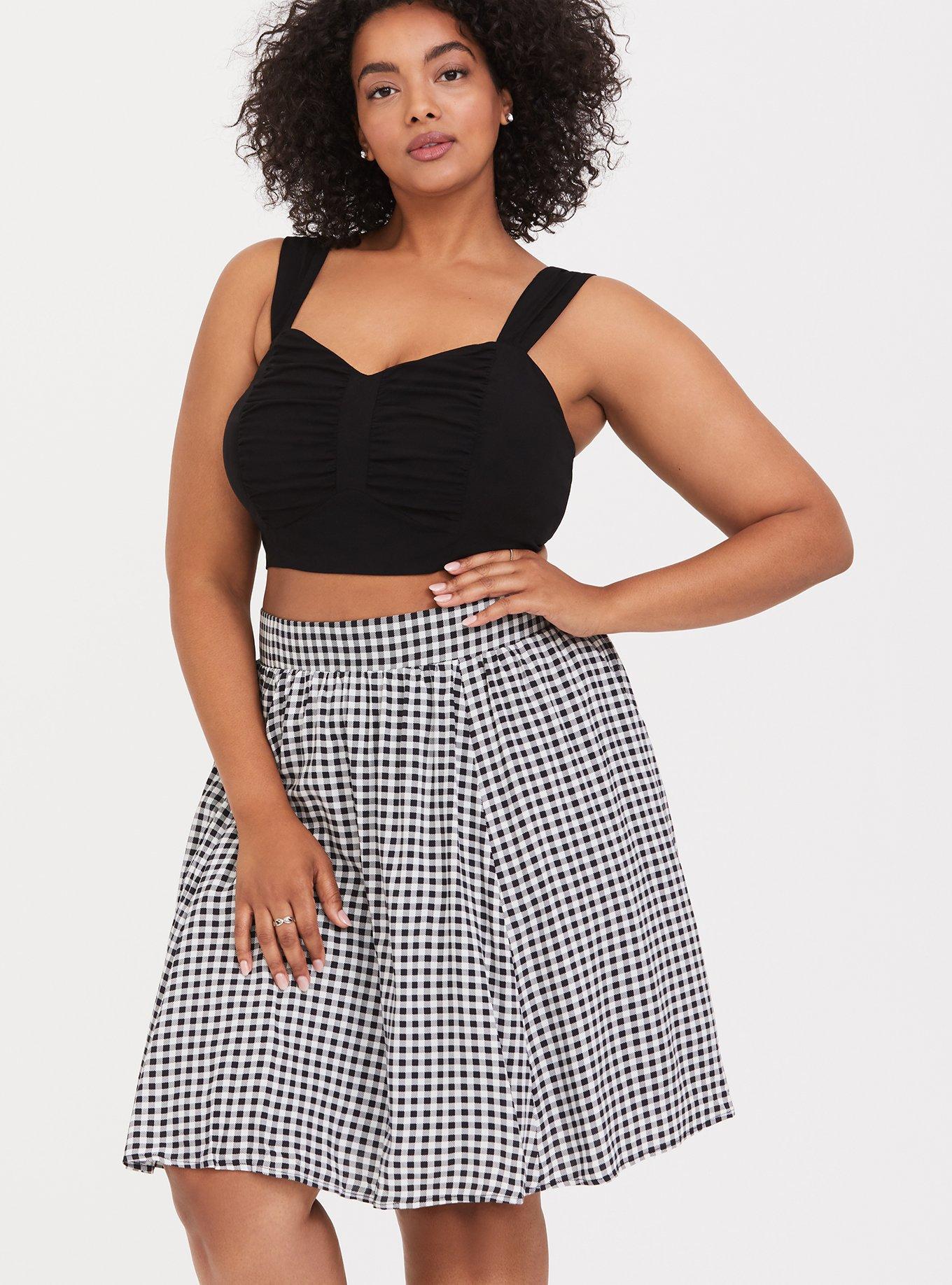 Black & White Gingham Challis 2-Piece Set, GINGHAM WHITE BLACK, alternate