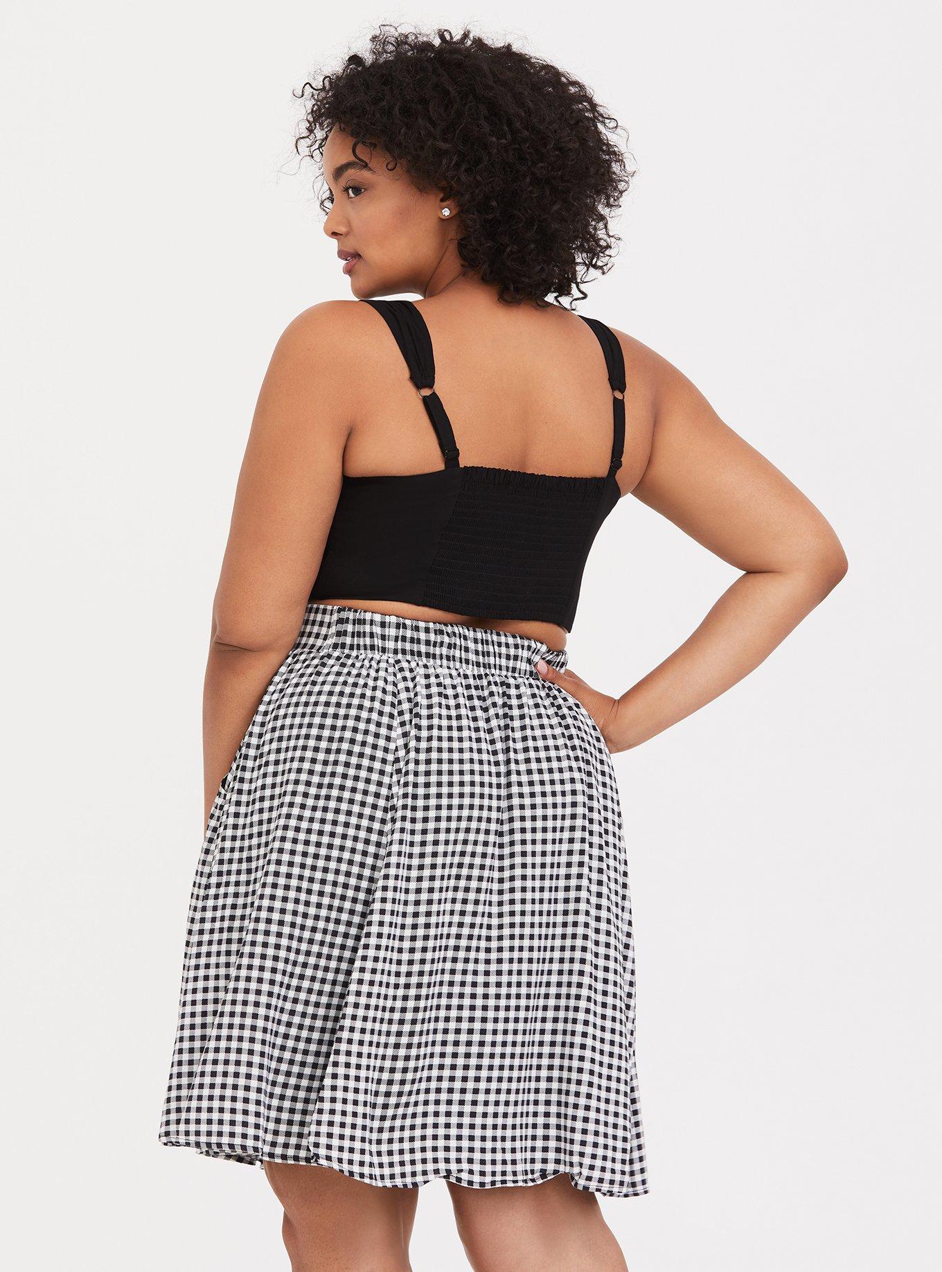 Black & White Gingham Challis 2-Piece Set, GINGHAM WHITE BLACK, alternate