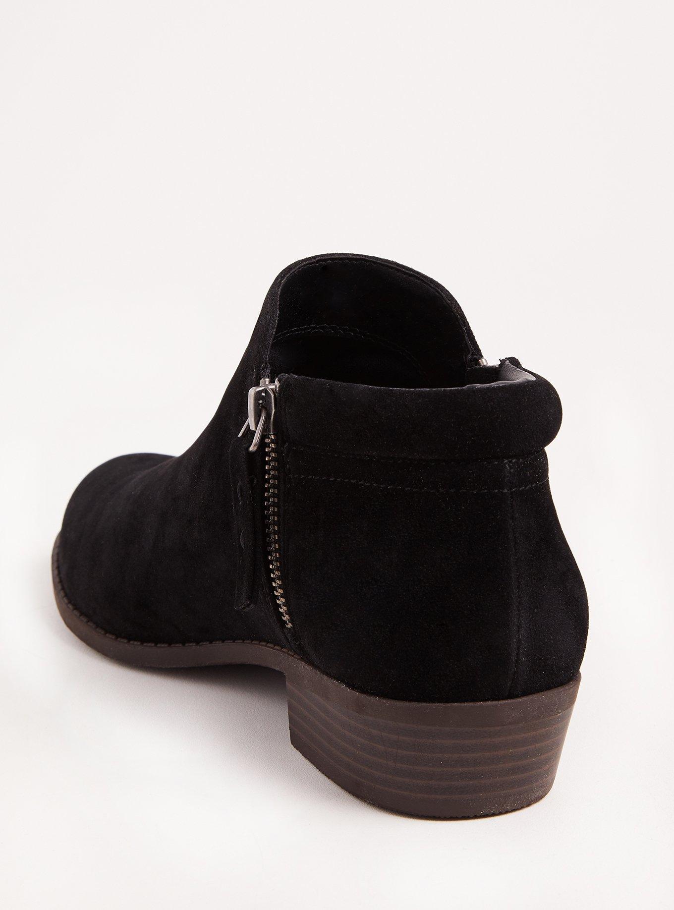 Plus Size Double Zip Bootie (WW), BLACK, alternate