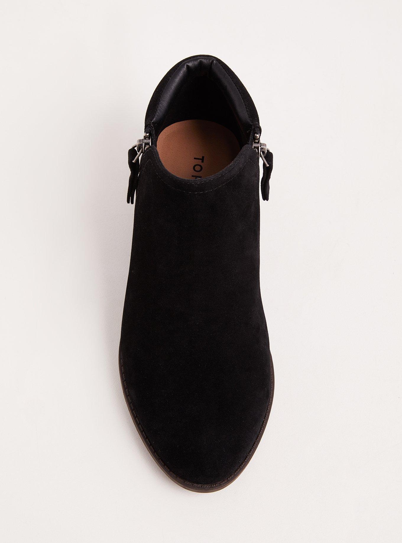 Plus Size Double Zip Bootie (WW), BLACK, alternate