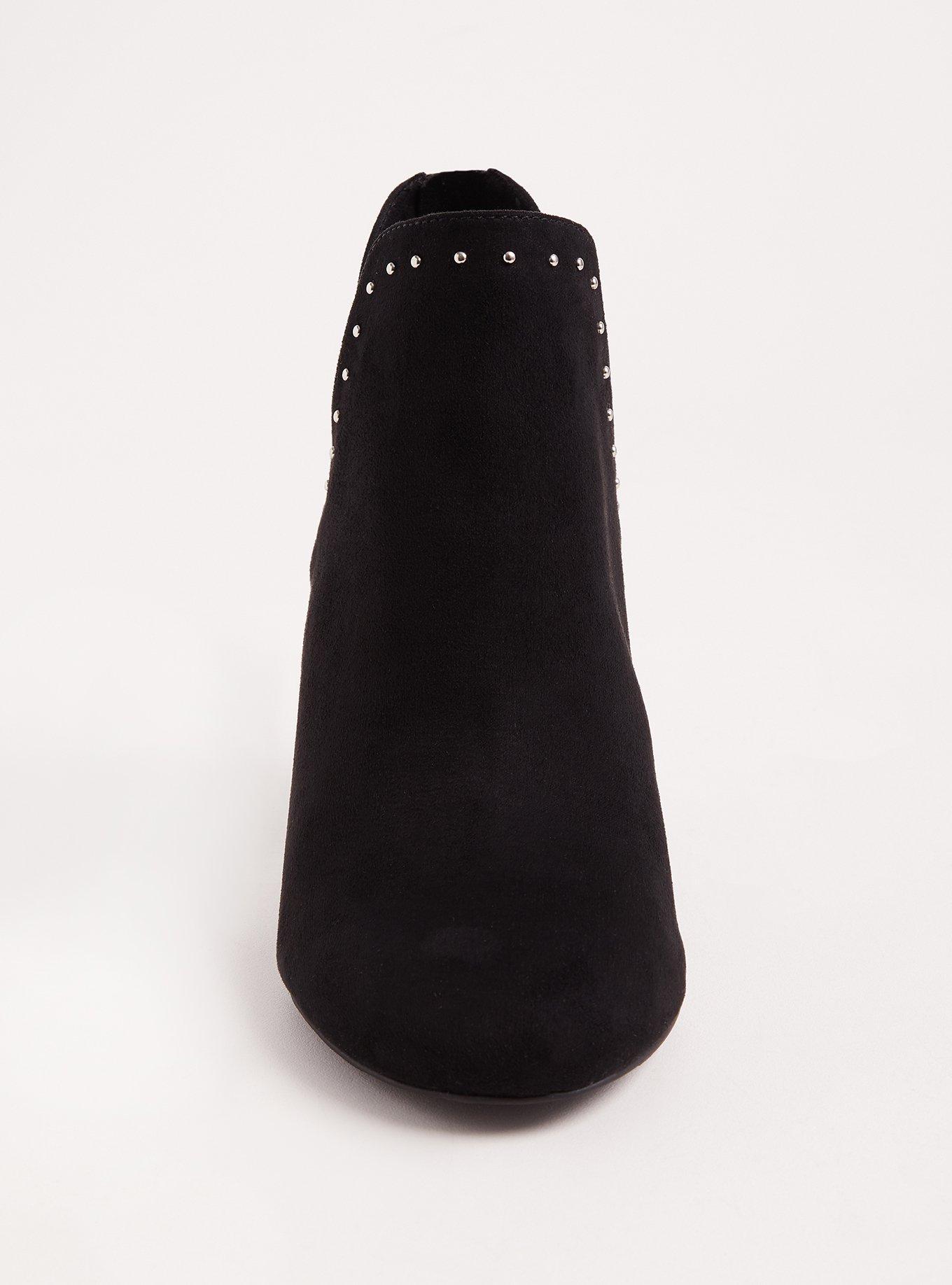 Plus Size V-Cut Studded Bootie (WW), BLACK, alternate