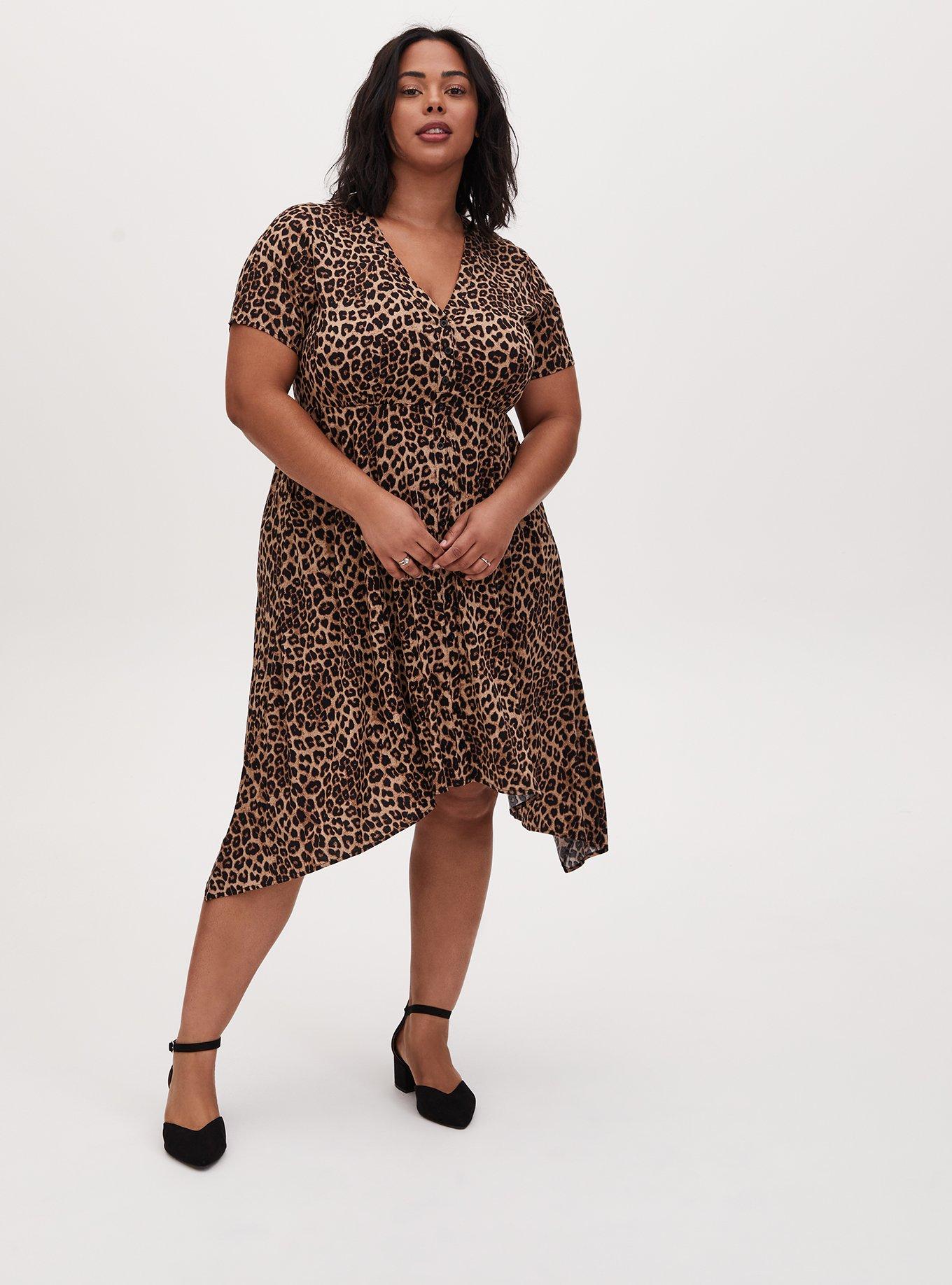 Plus Size Midi Challis Shirt Dress Torrid