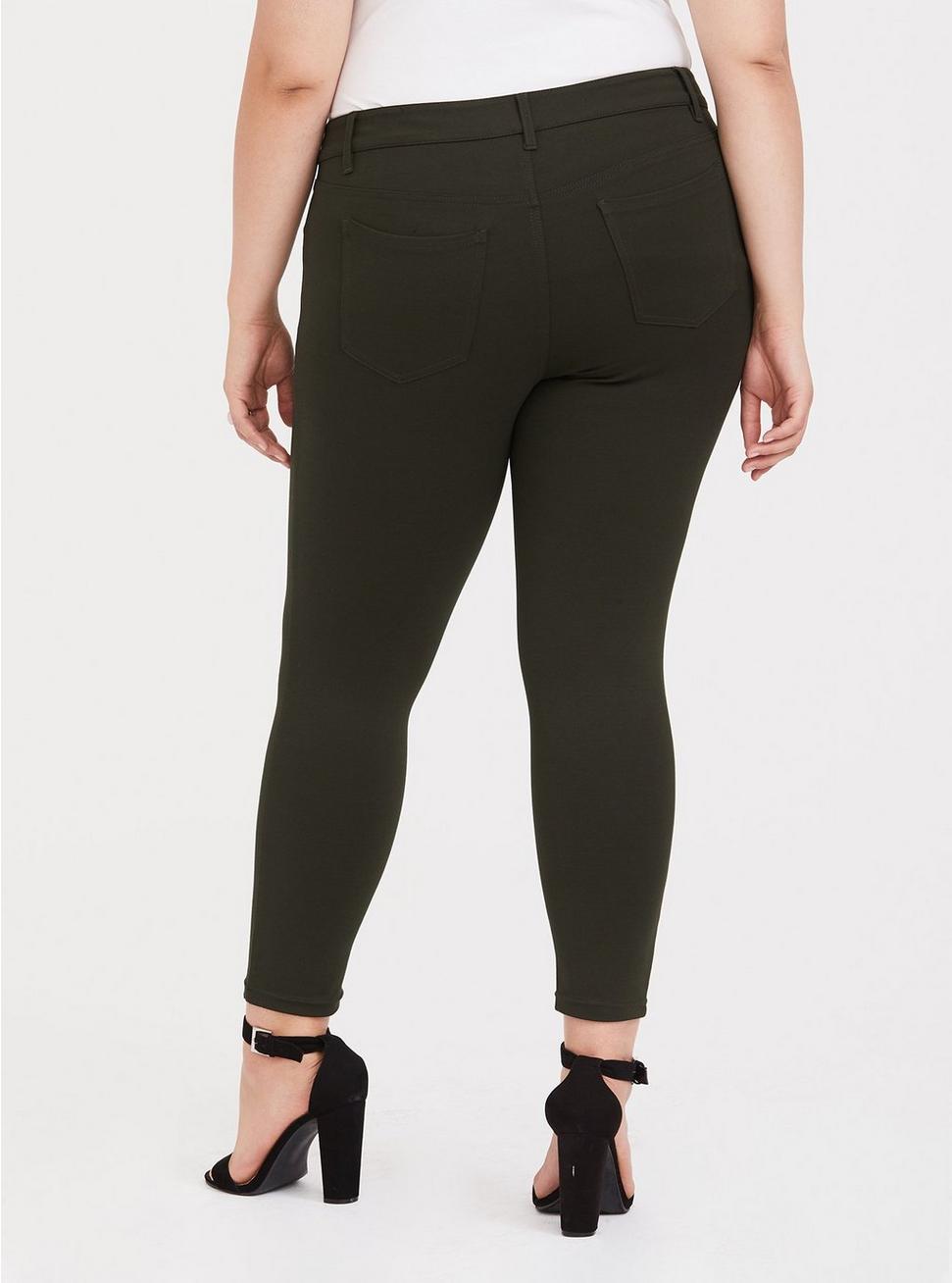 Plus Size - Ponte Stretch Ankle Skinny Pant - Forest Green - Torrid