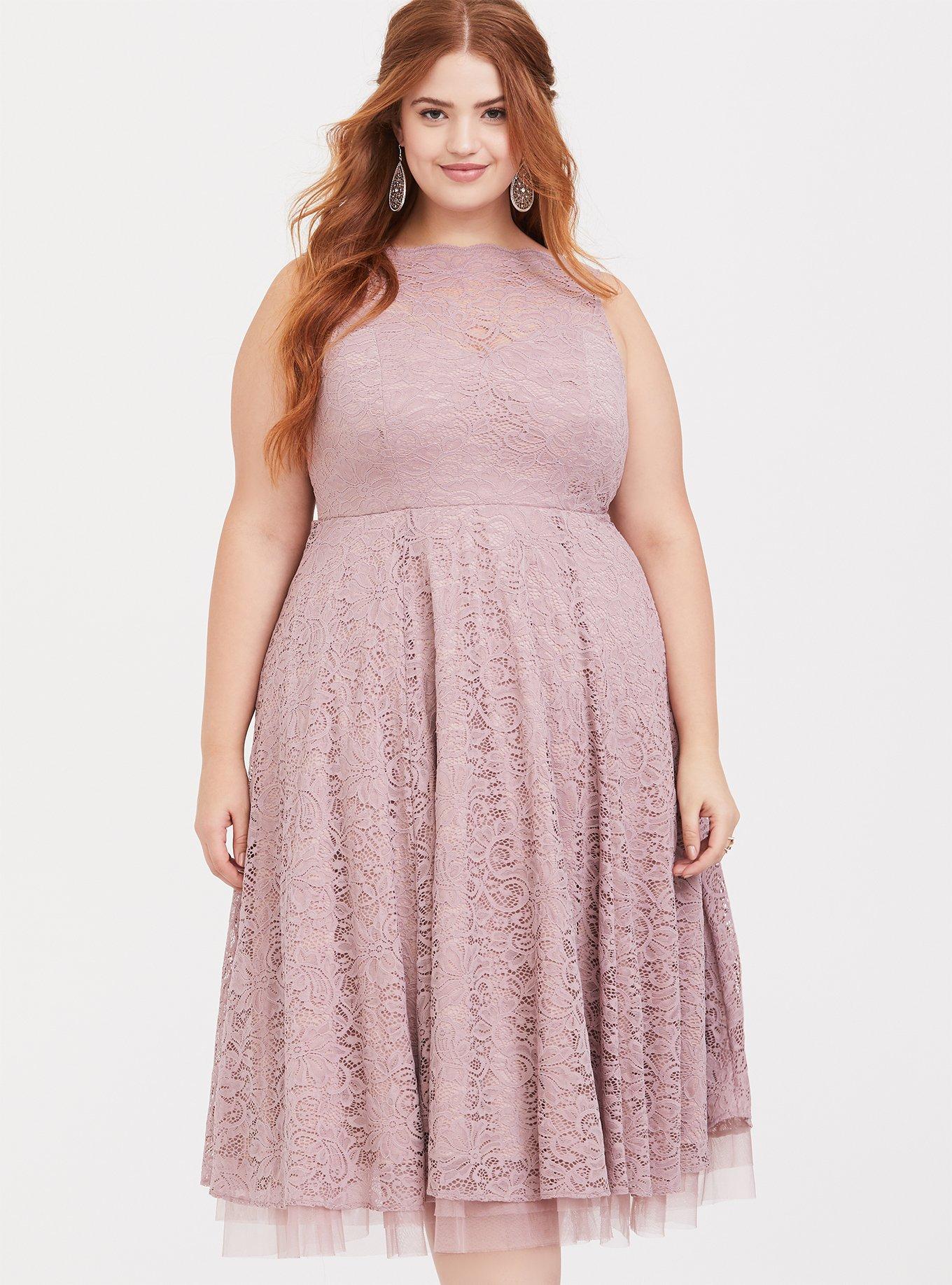 NWT Torrid Plus Size 1 1X 14/16 PINK SMOCKED MIDI DRESS