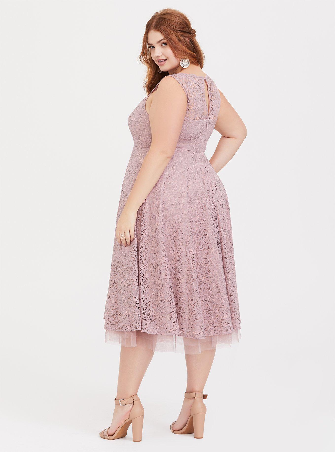 Torrid pink hot sale lace dress