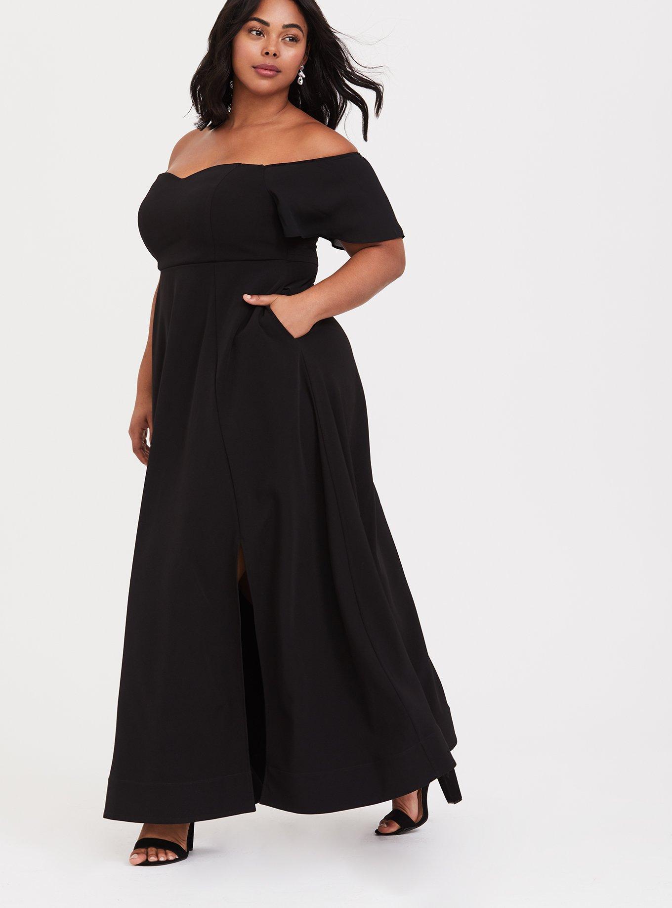 black off the shoulder dress Rohe Asymmetrical Maxi Shoulder Long Sleeve Maxi Dress Runway Vagabond Challis Off the