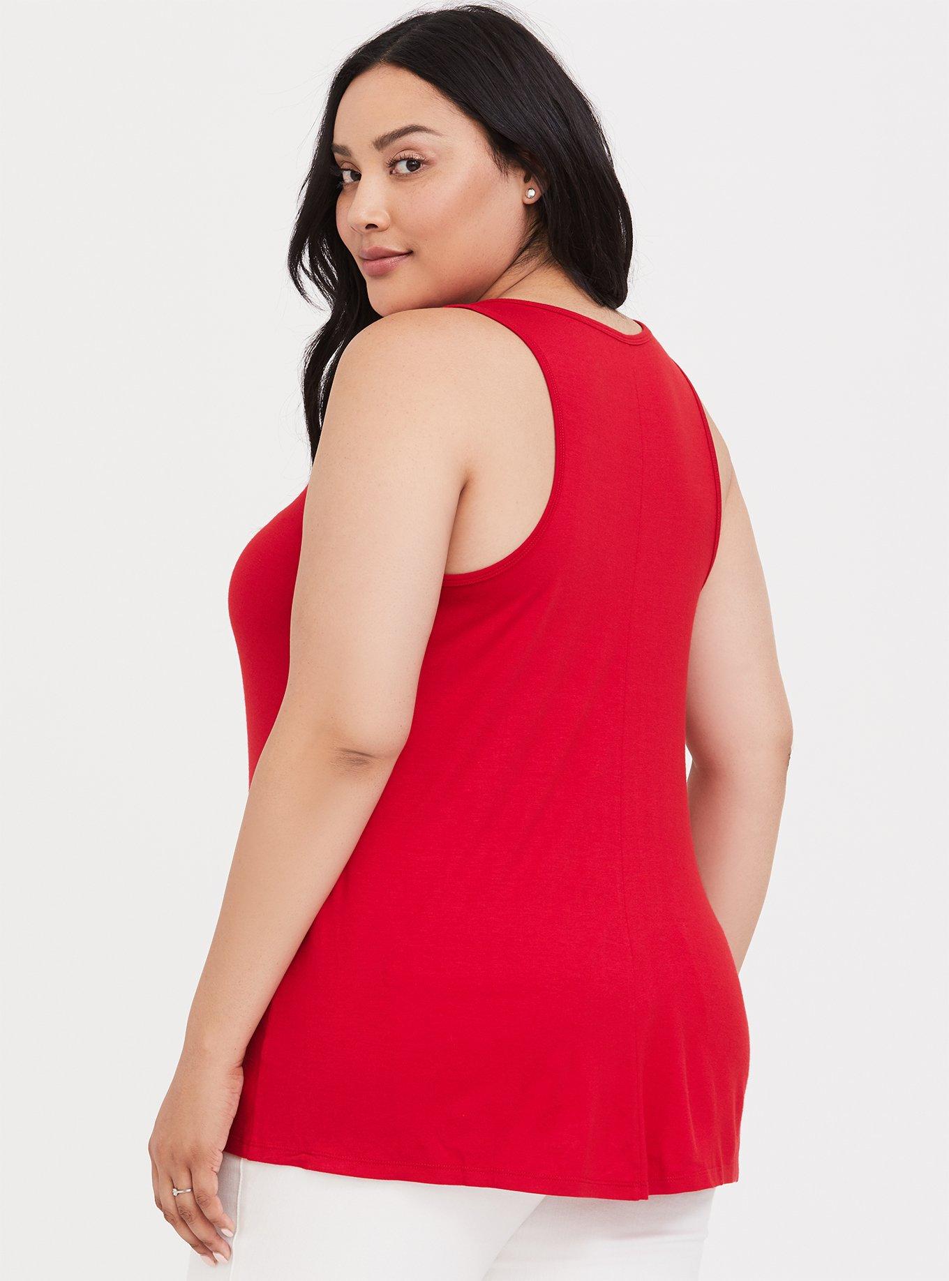 Plus Size Super Soft Red Dog Obsessed Tank, JESTER RED, alternate