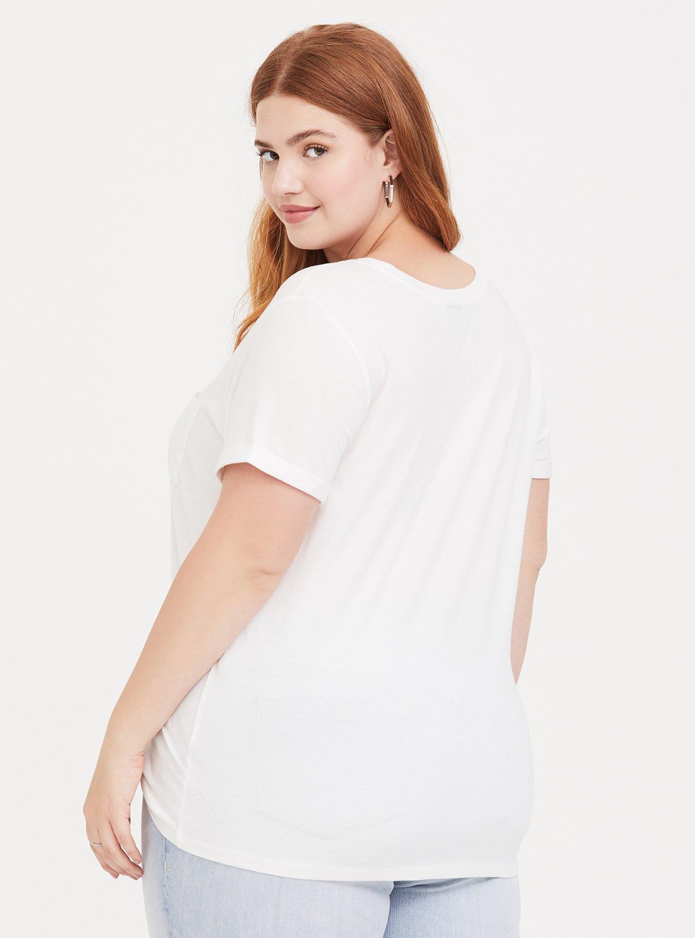 Desert Dreams White Roll Sleeve Tee, CLOUD DANCER, alternate