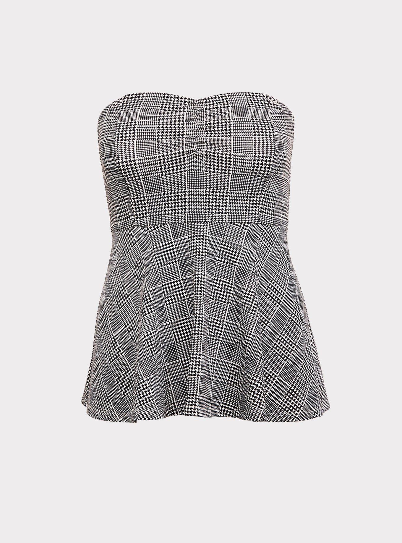 Houndstooth peplum top online