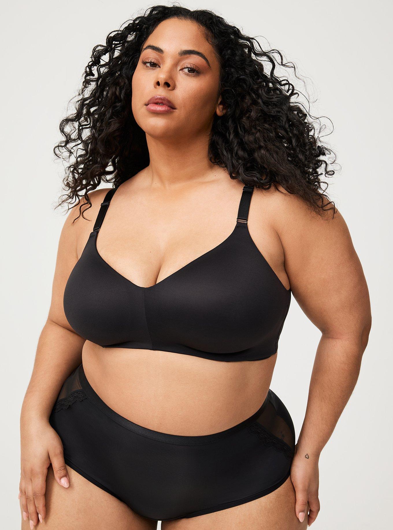 Plus Size - Wire-Free Lightly Lined Lace Logo Longline 360° Back Smoothing™  Bra - Torrid