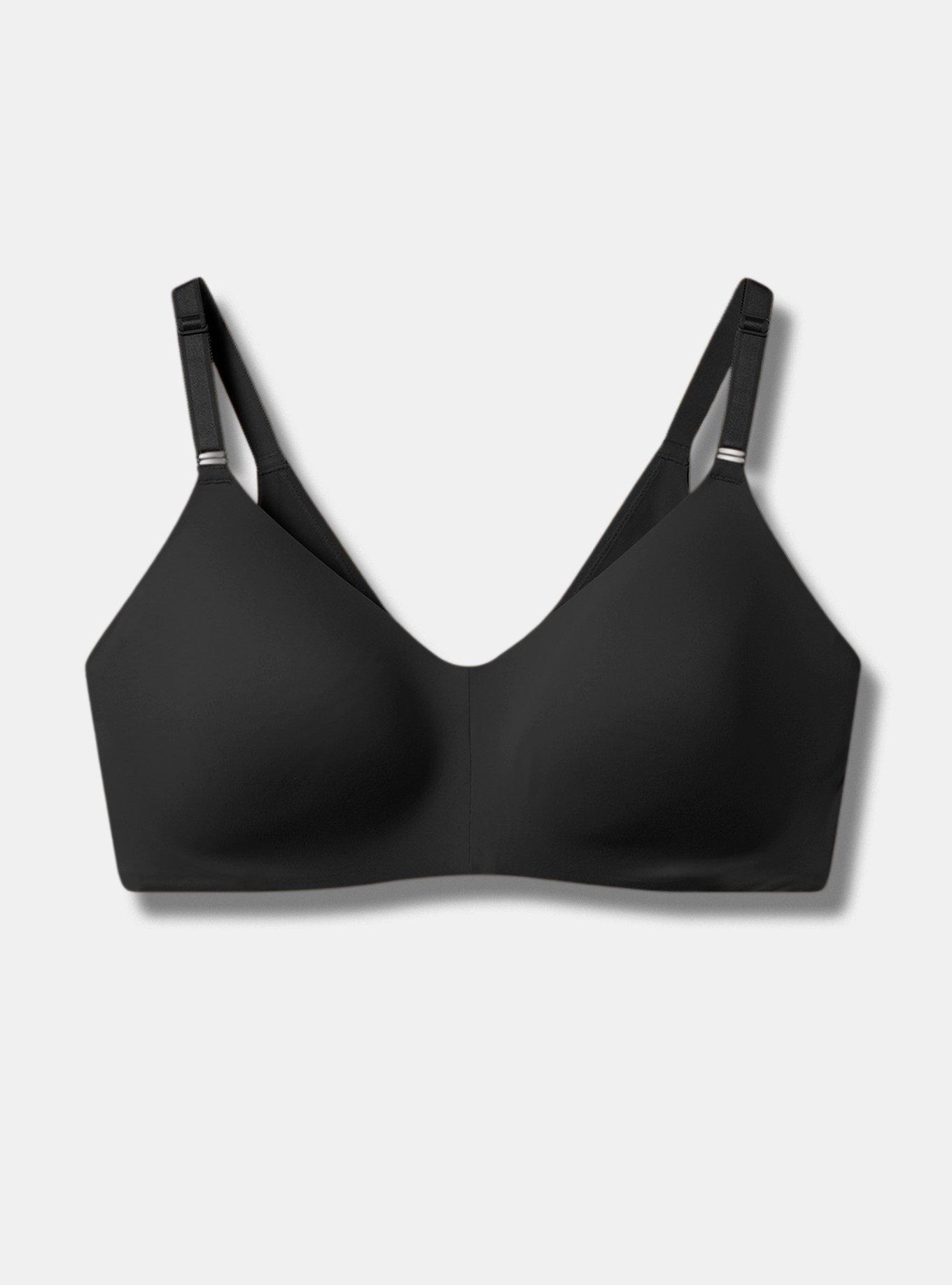 Wire-Free Lightly Lined Smooth Bra, RICH BLACK, hi-res