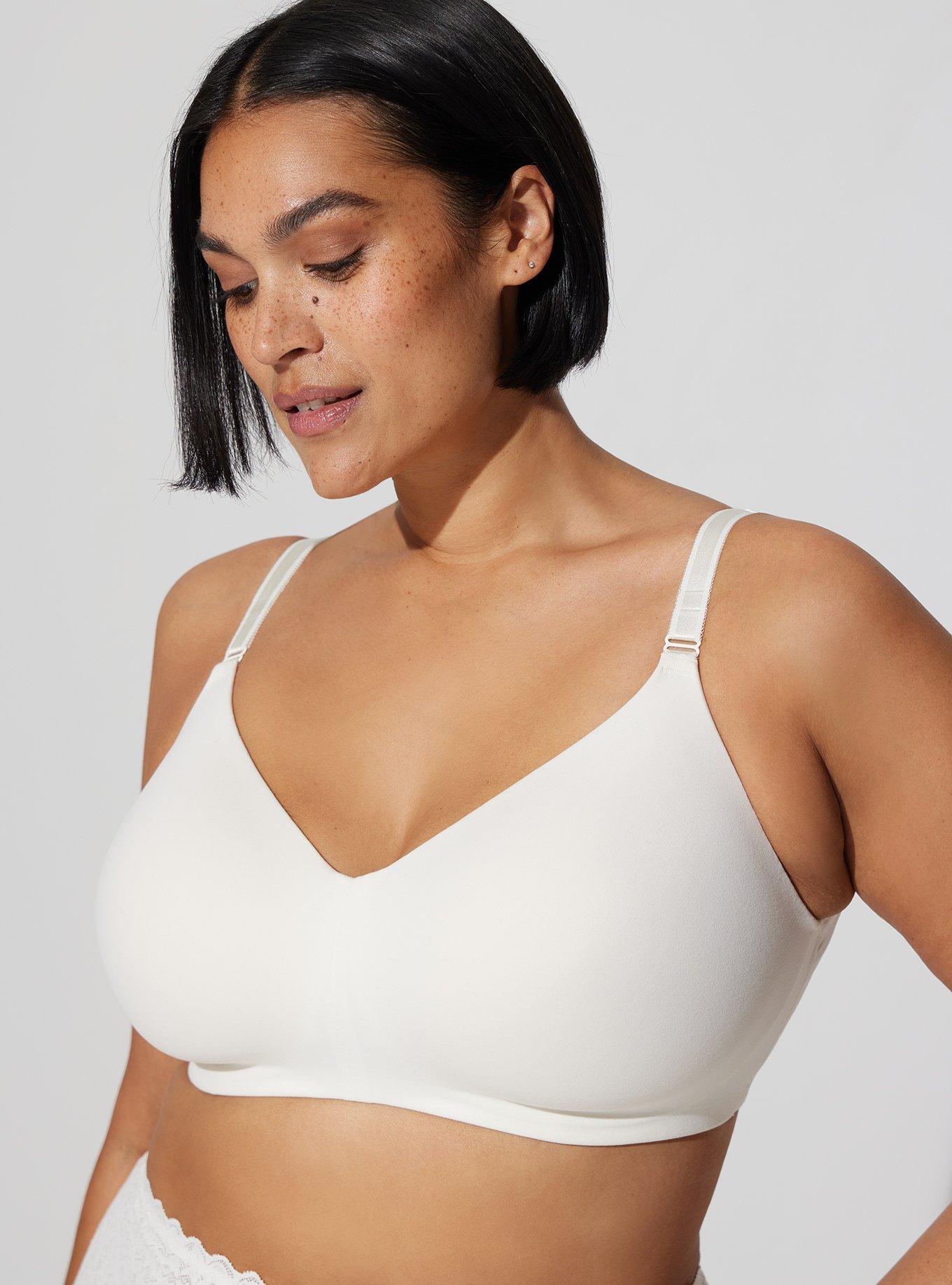 Dream Products Snap Front Bra (White X-Large 42-44) at  Women's  Clothing store: Bras