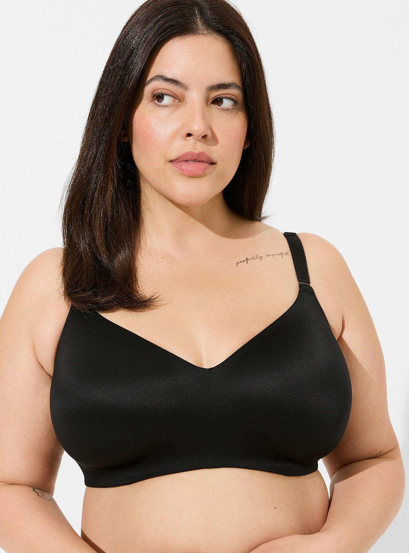 Torrid 360° Back Smoothing Everyday Lightly Lined Wire-Free Bra, Wine, 42C