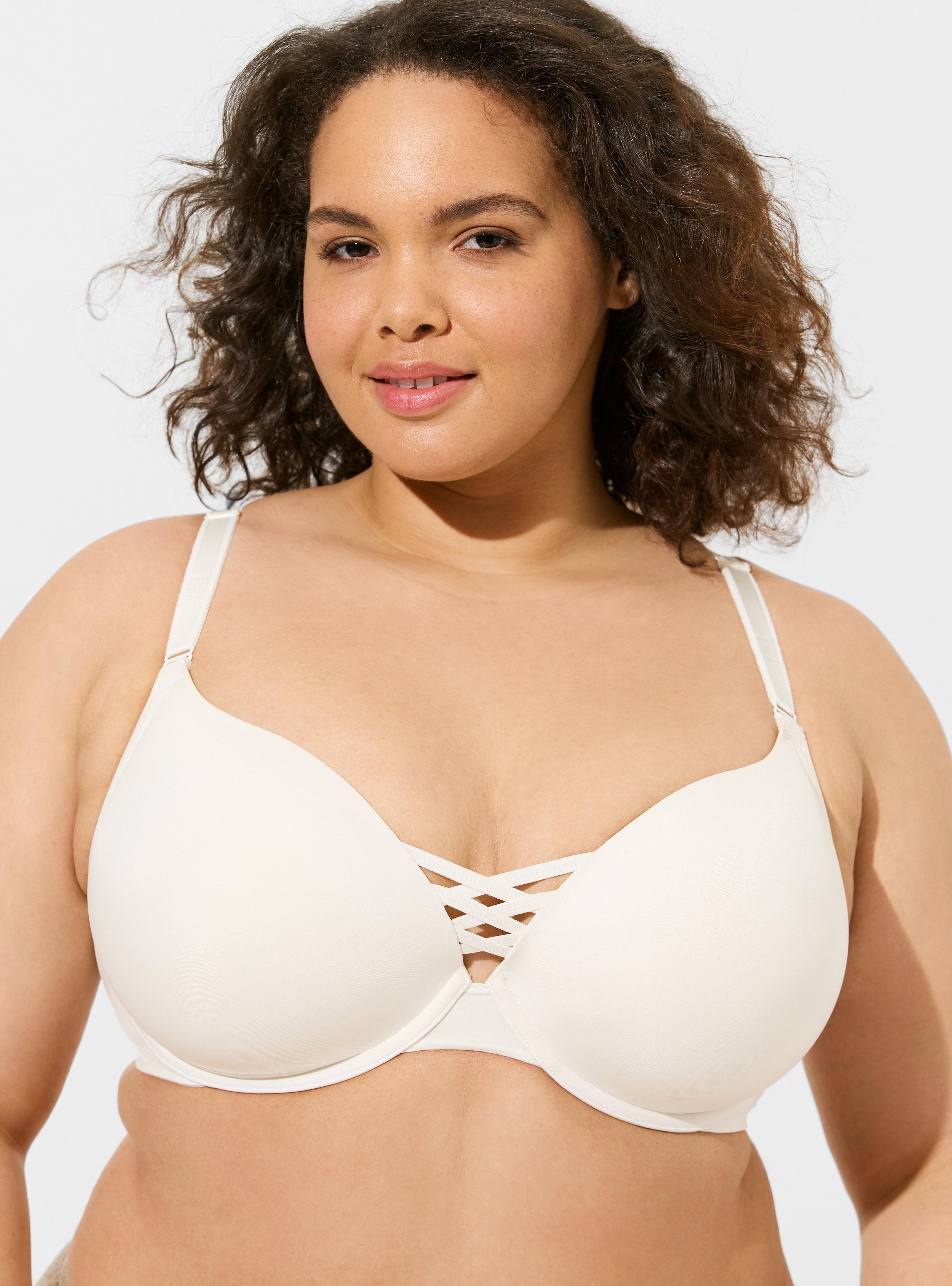 TORRID XO Plunge Push Up Strappy Lace Straight Back Bra