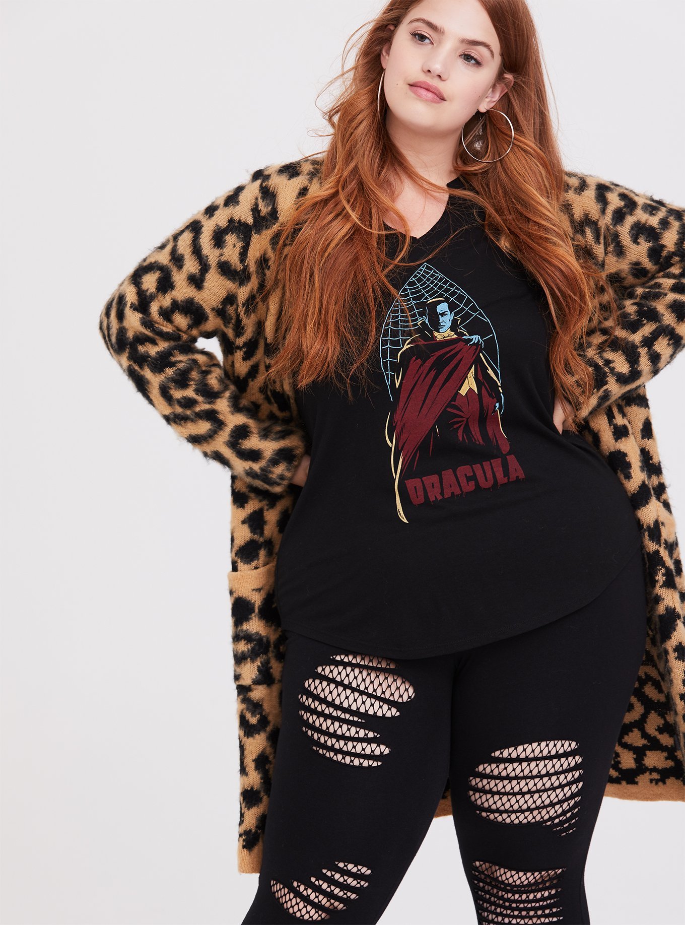 Plus Size - Universal Monsters Dracula Black Top - Torrid