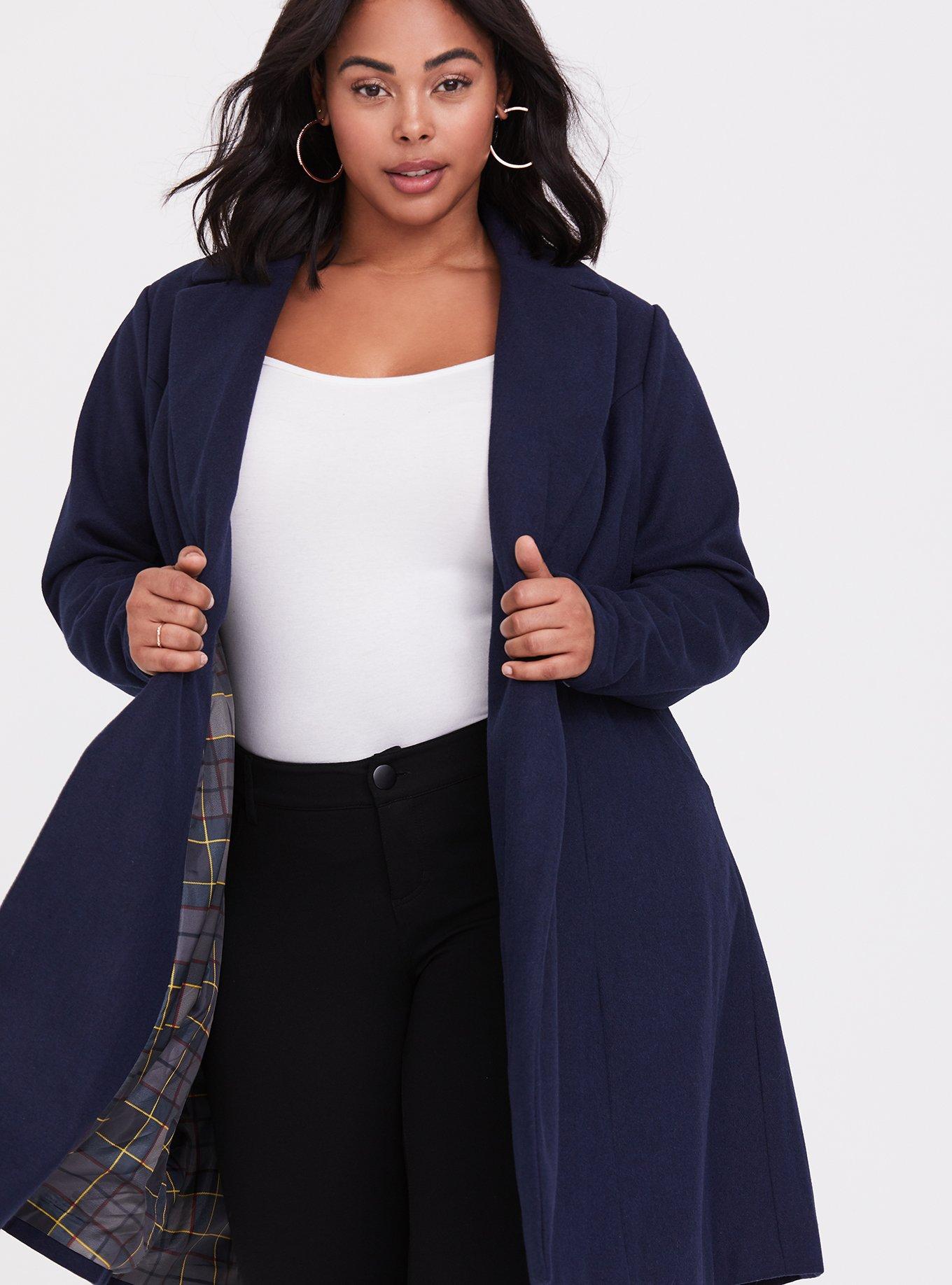 Plus size cheap swing coat