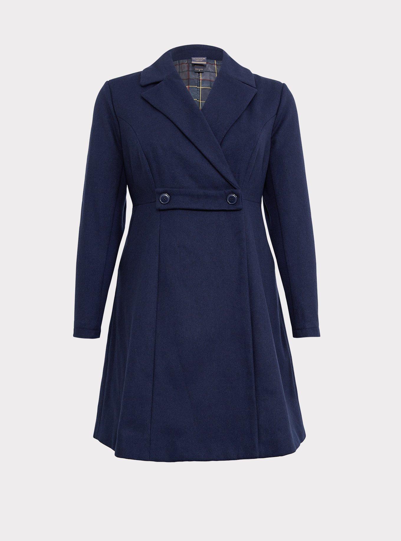 Navy swing clearance coat