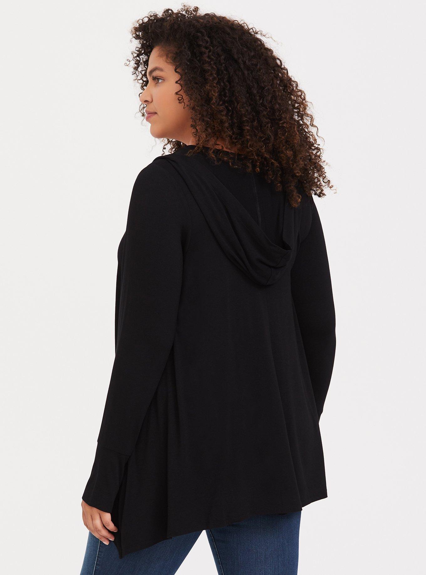 Plus Size - Super Soft Cardigan Hooded Drape Front - Torrid