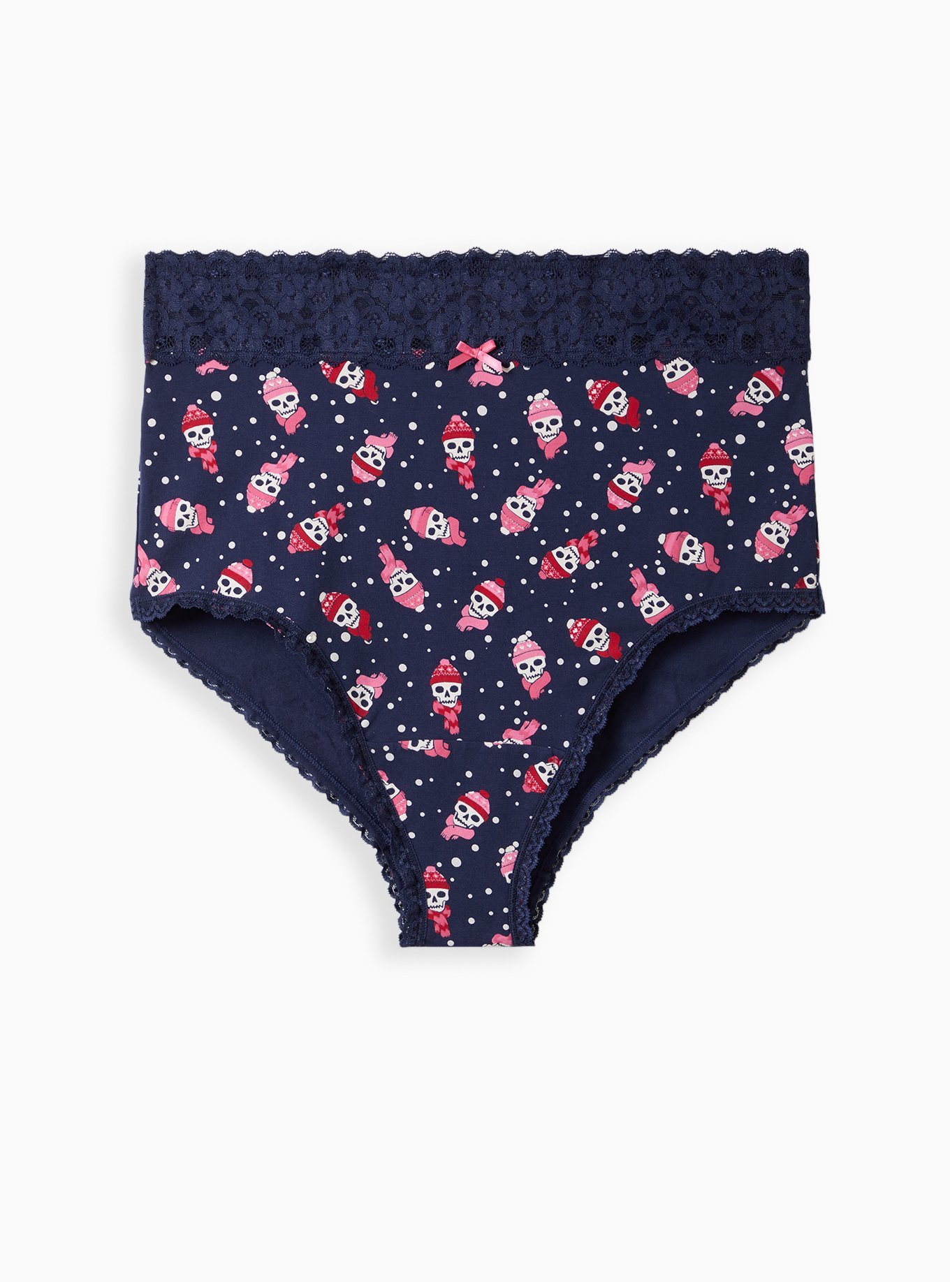 Plus Size - Cotton High-Rise Cheeky Lace Trim Panty - Torrid