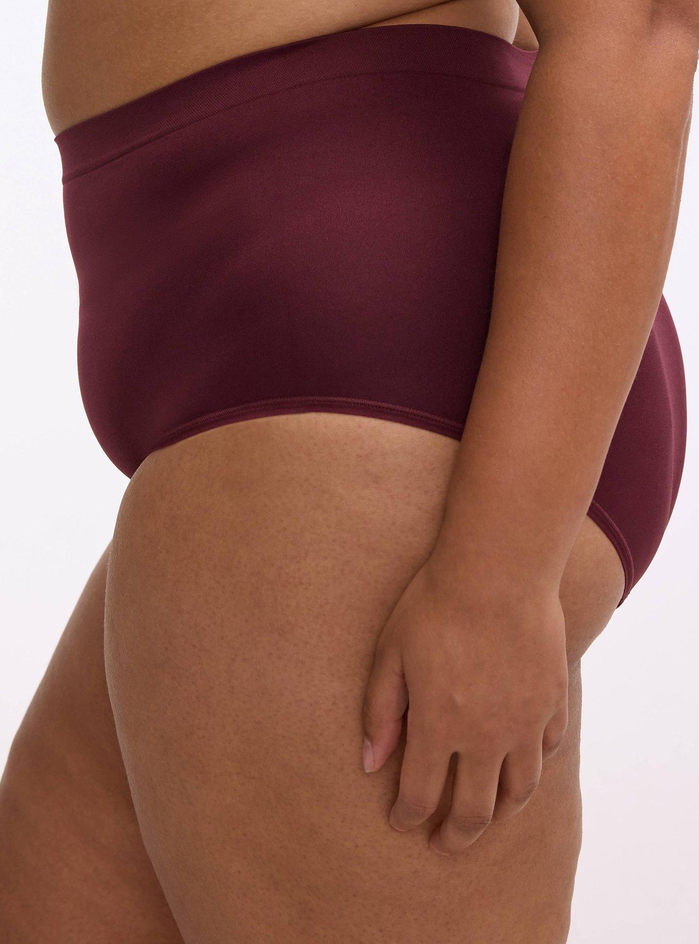 Seamless Smooth Mid-Rise Brief Panty, FIG, alternate