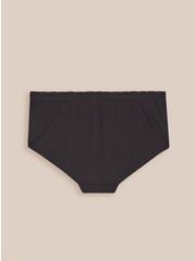 Plus Size Seamless Smooth Mid-Rise Brief Panty, RICH BLACK, alternate